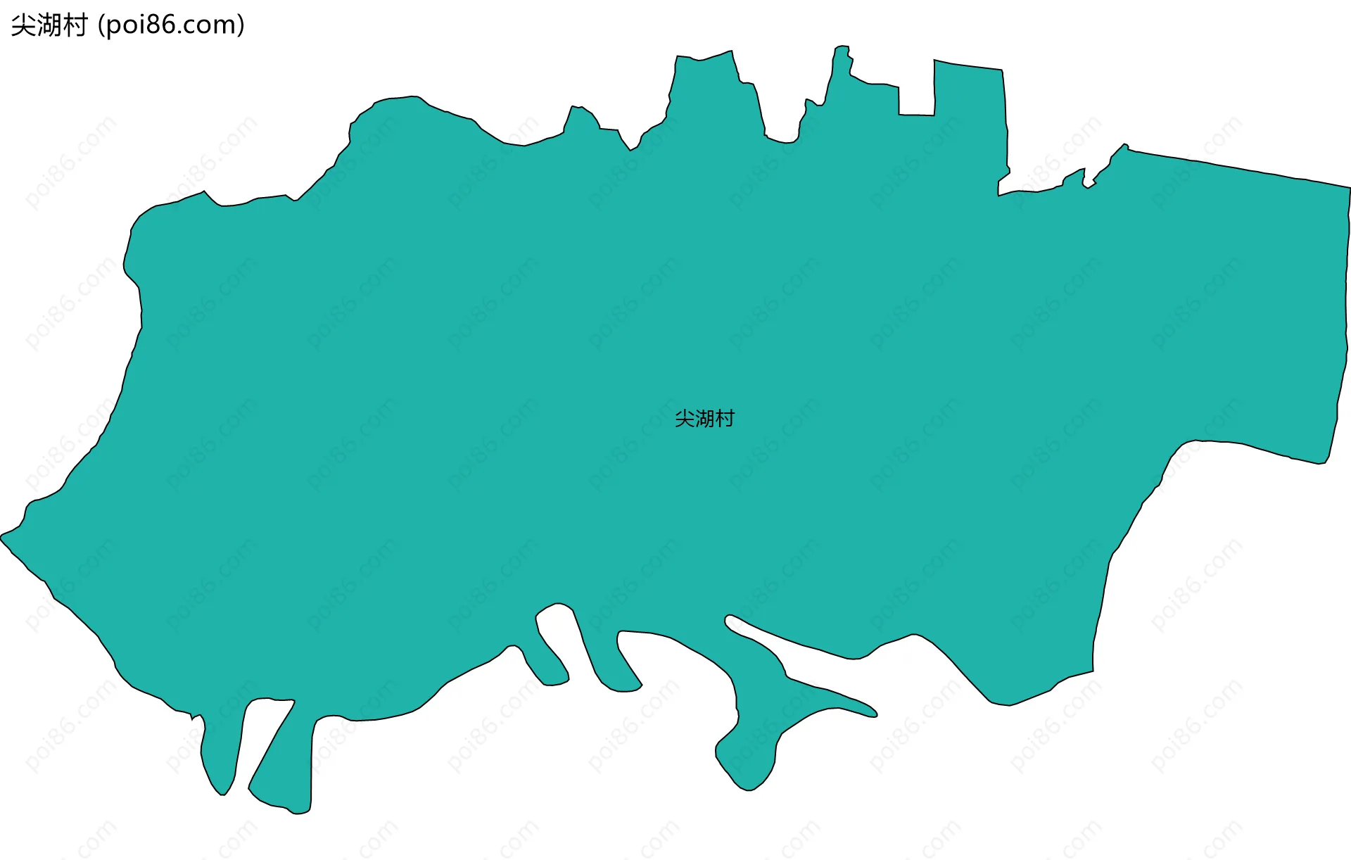 尖湖村边界地图