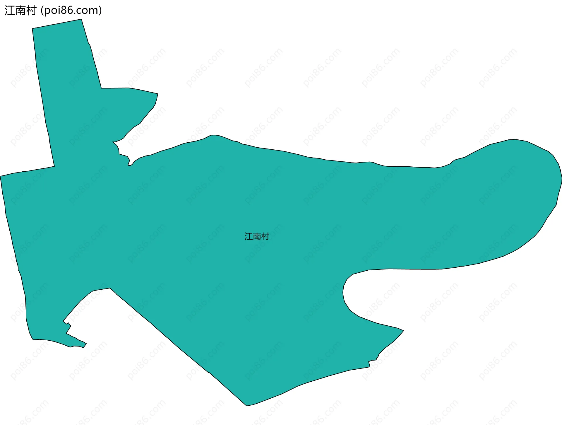 江南村边界地图