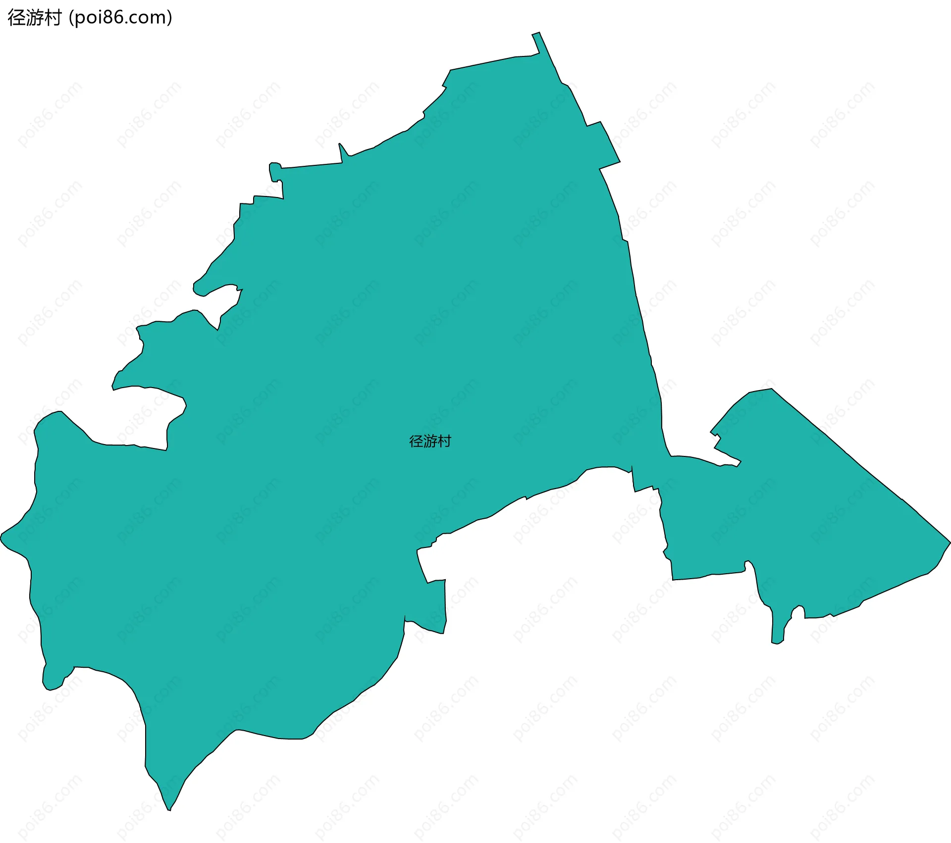 径游村边界地图