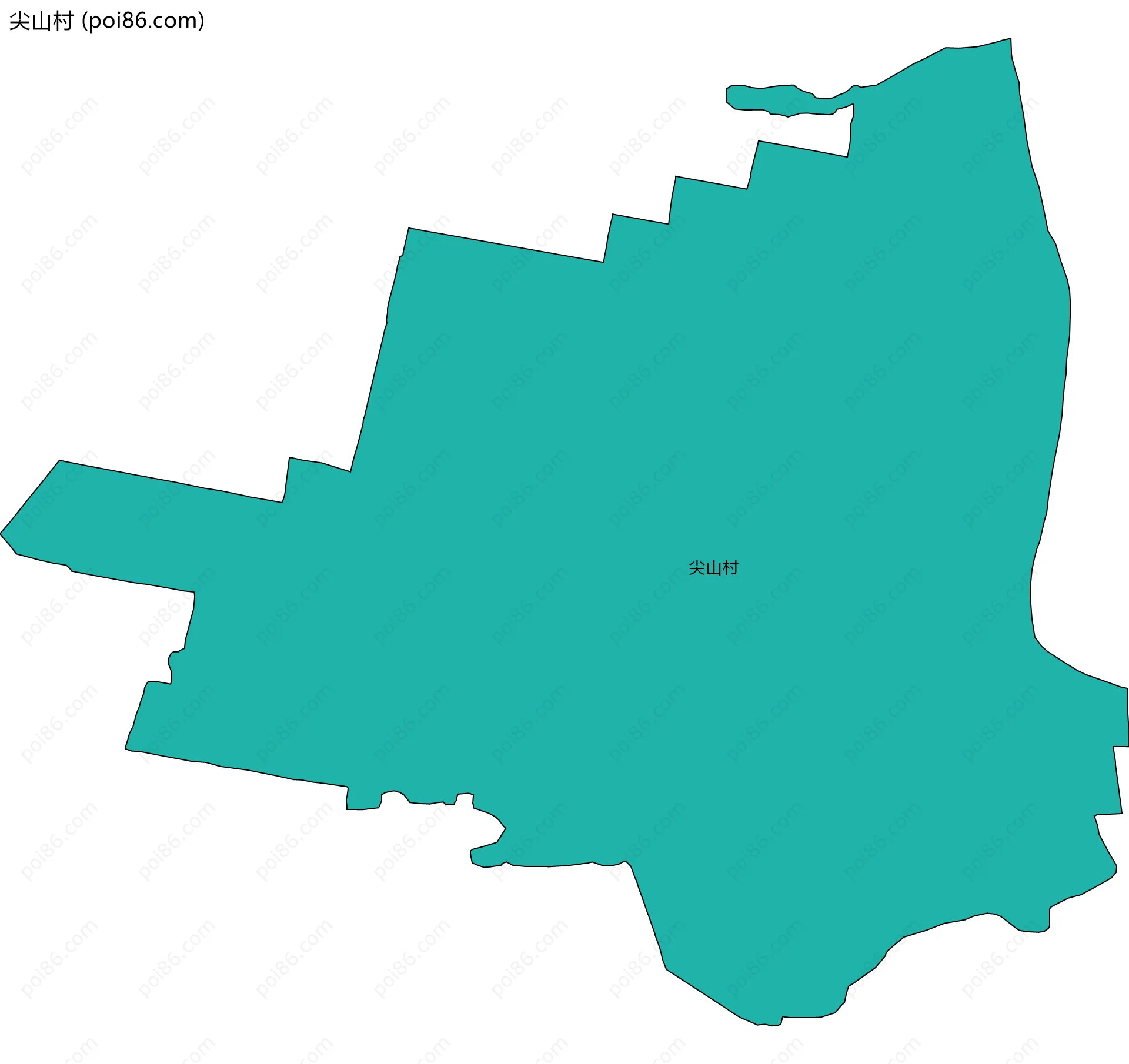 尖山村边界地图