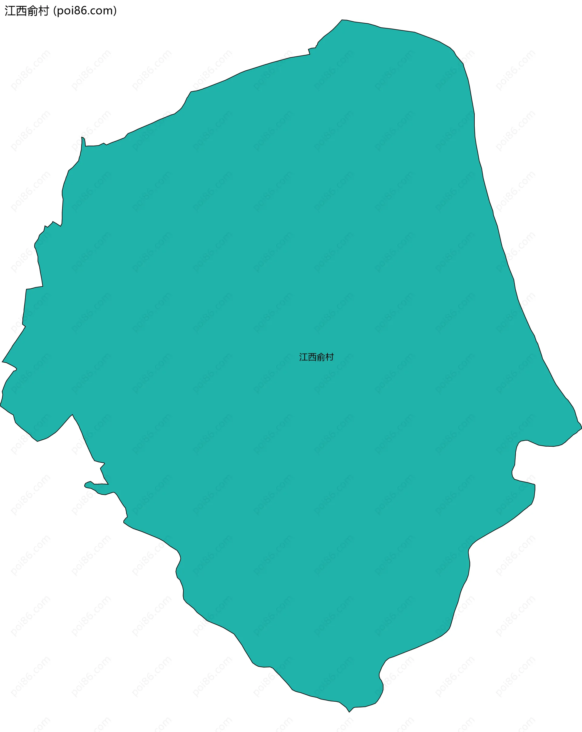 江西俞村边界地图