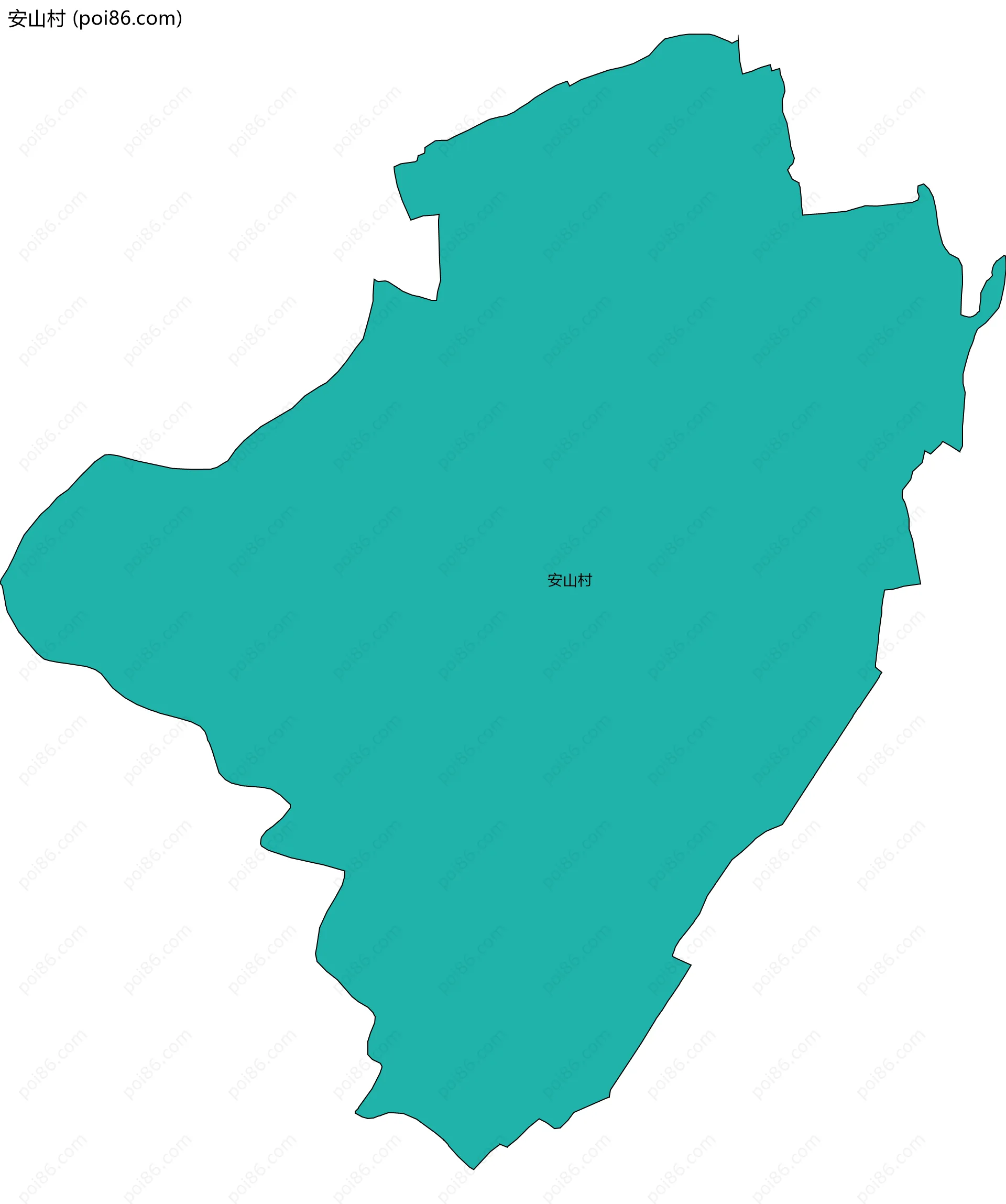 安山村边界地图