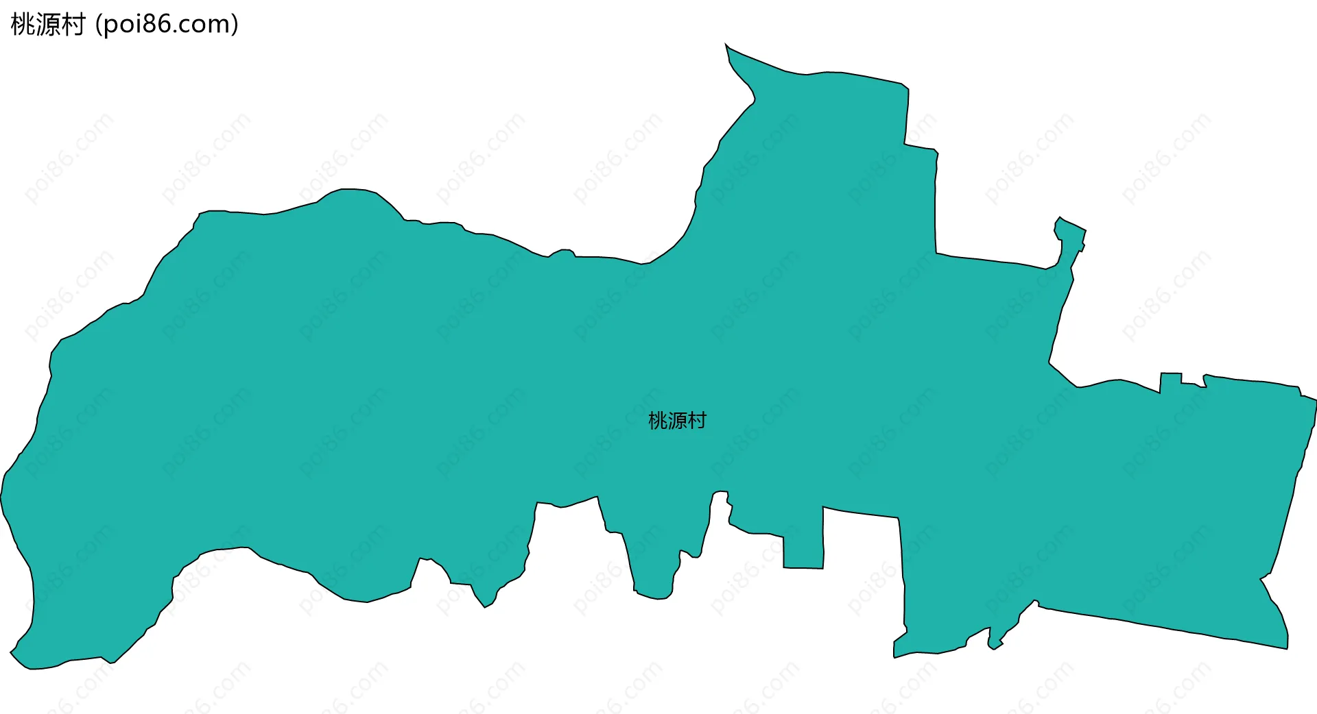 桃源村边界地图