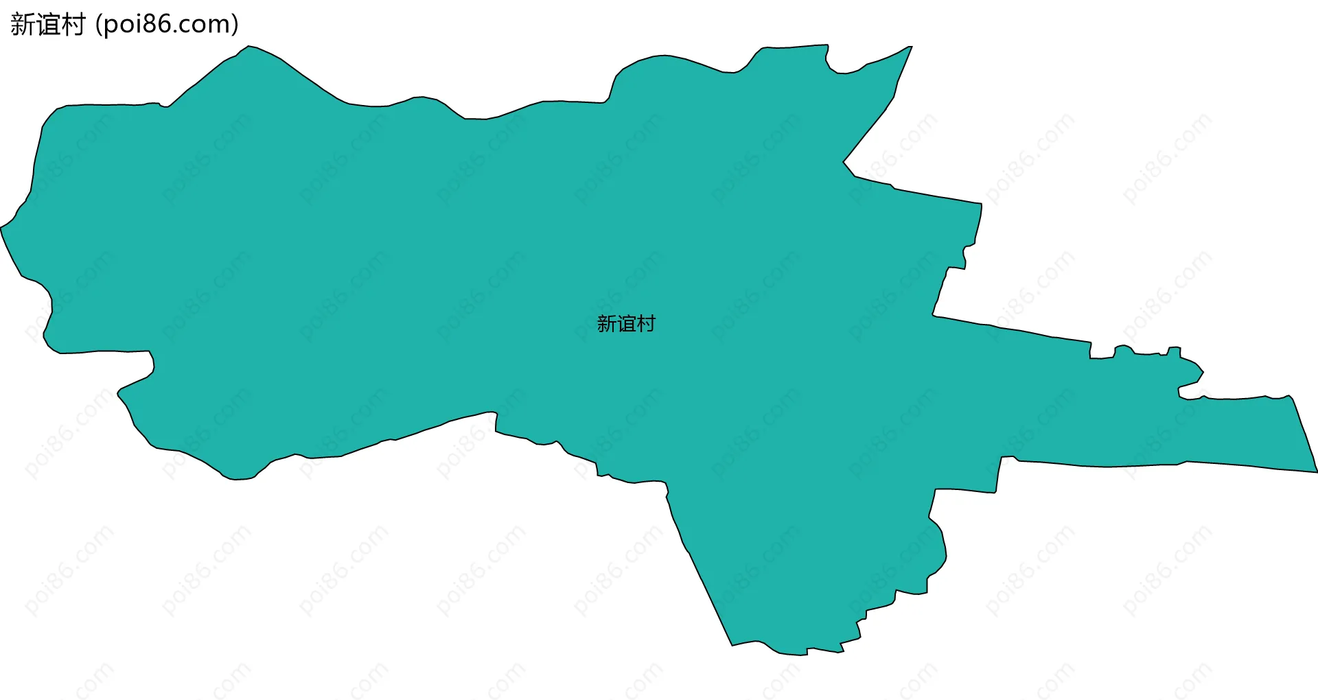 新谊村边界地图