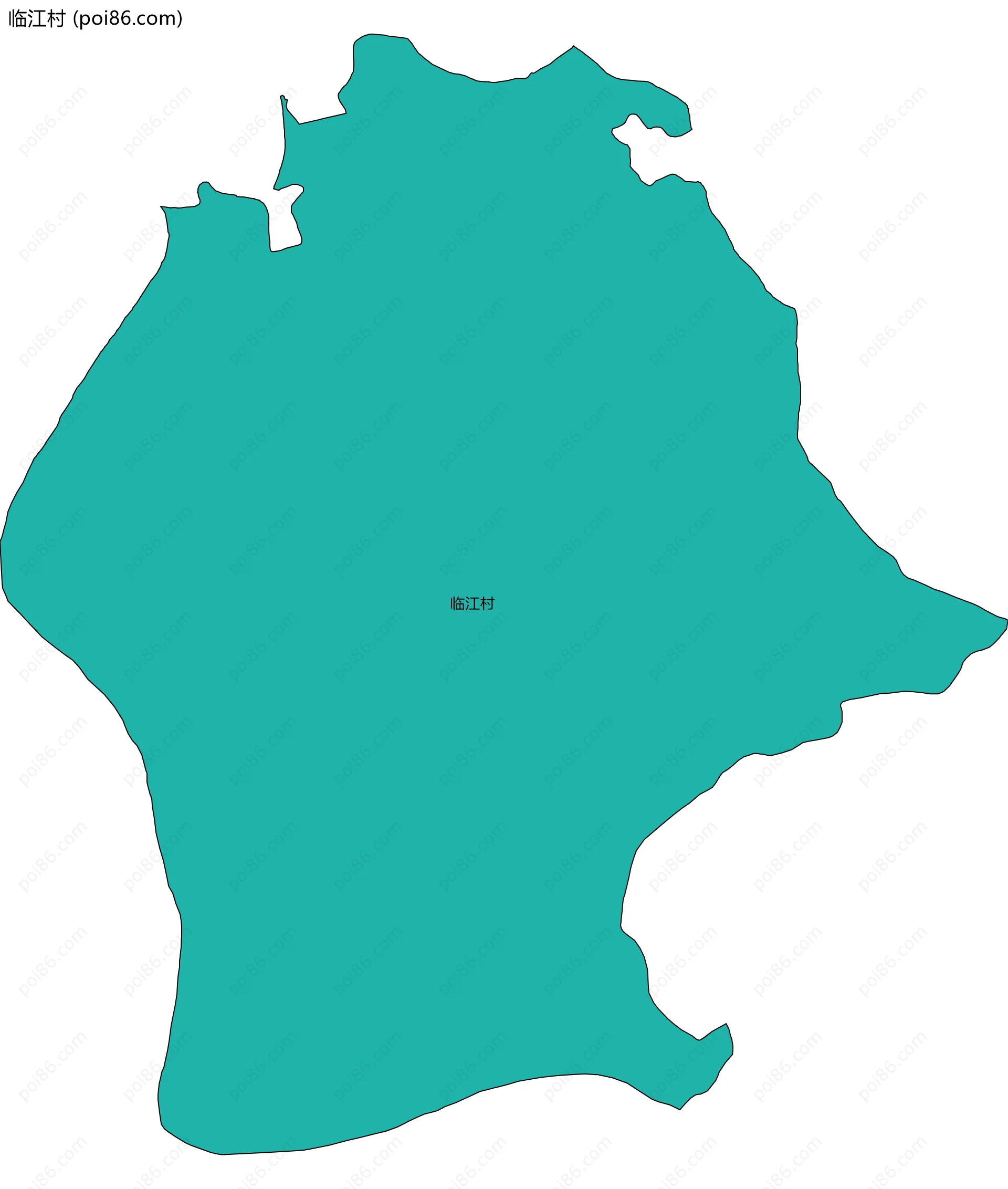 临江村边界地图