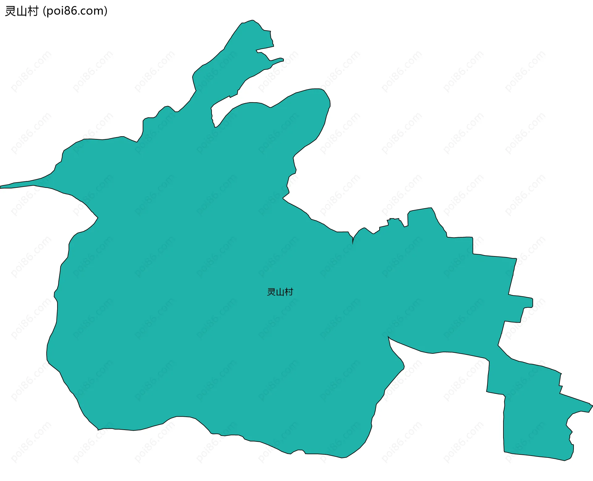 灵山村边界地图