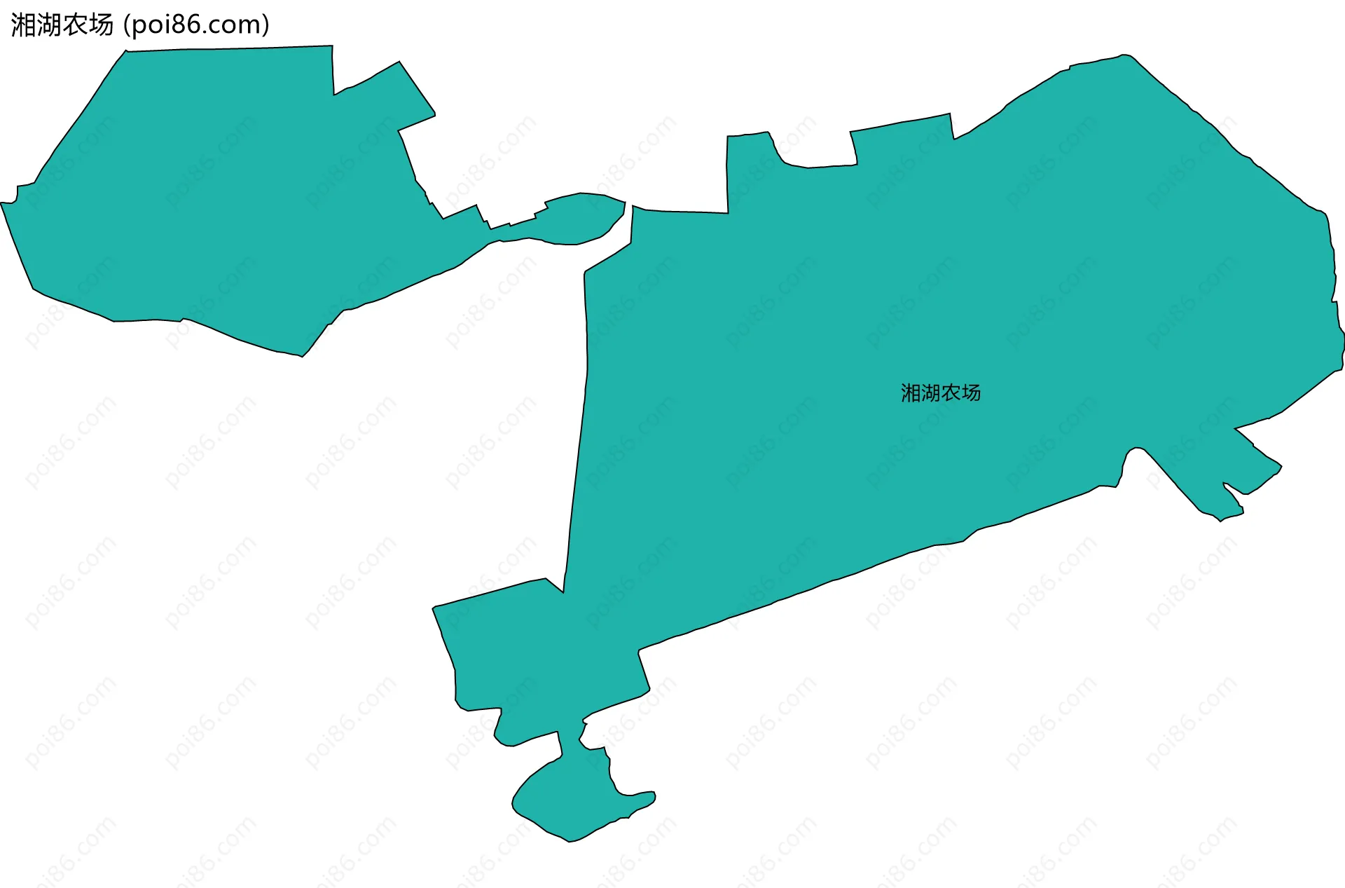 湘湖农场边界地图