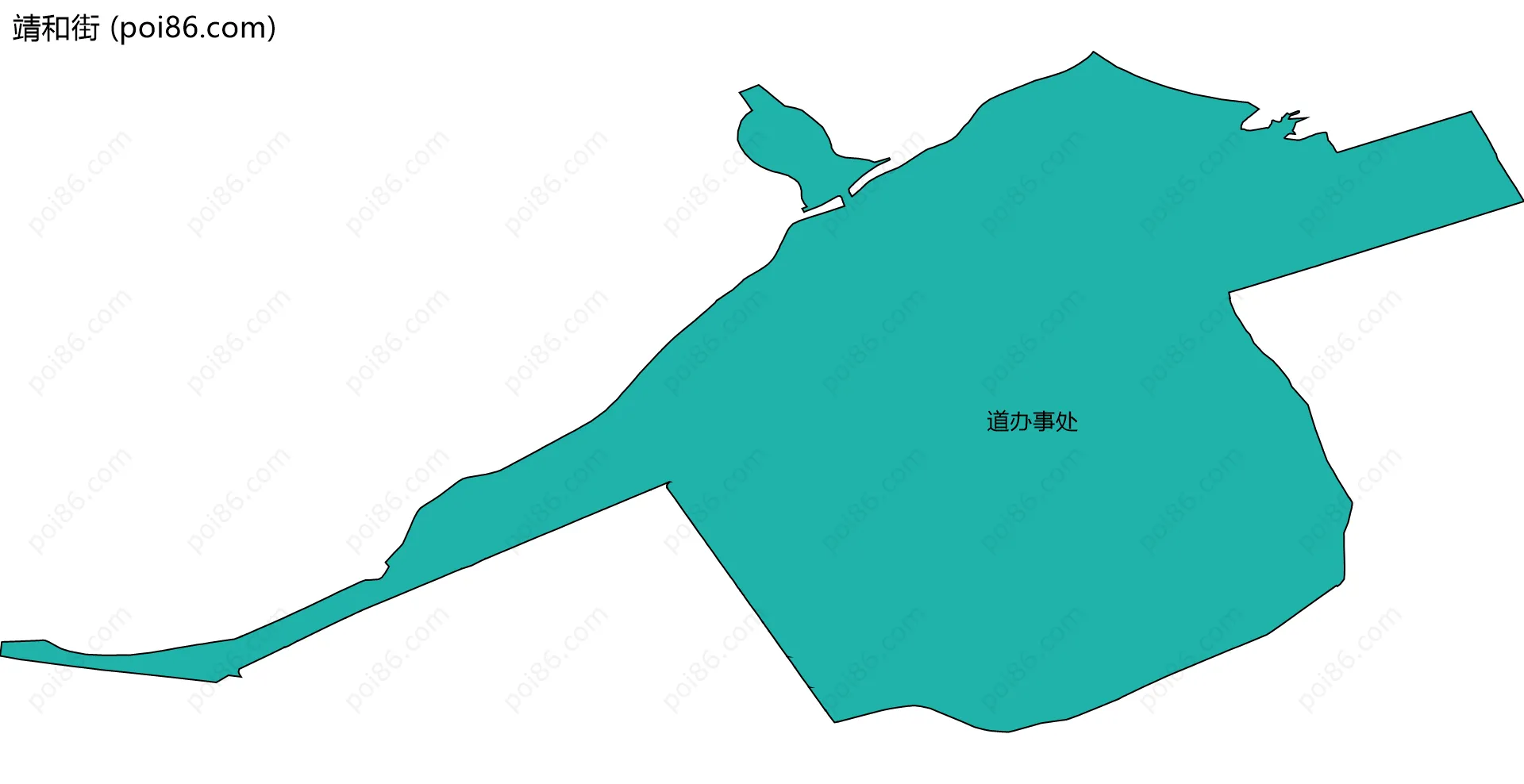 靖和街边界地图(五级行政区划)