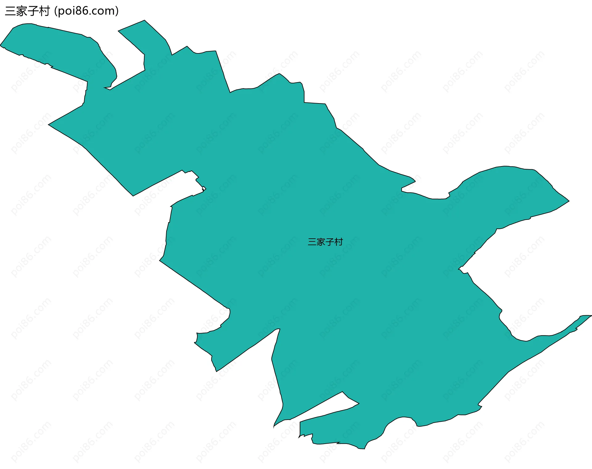 三家子村边界地图