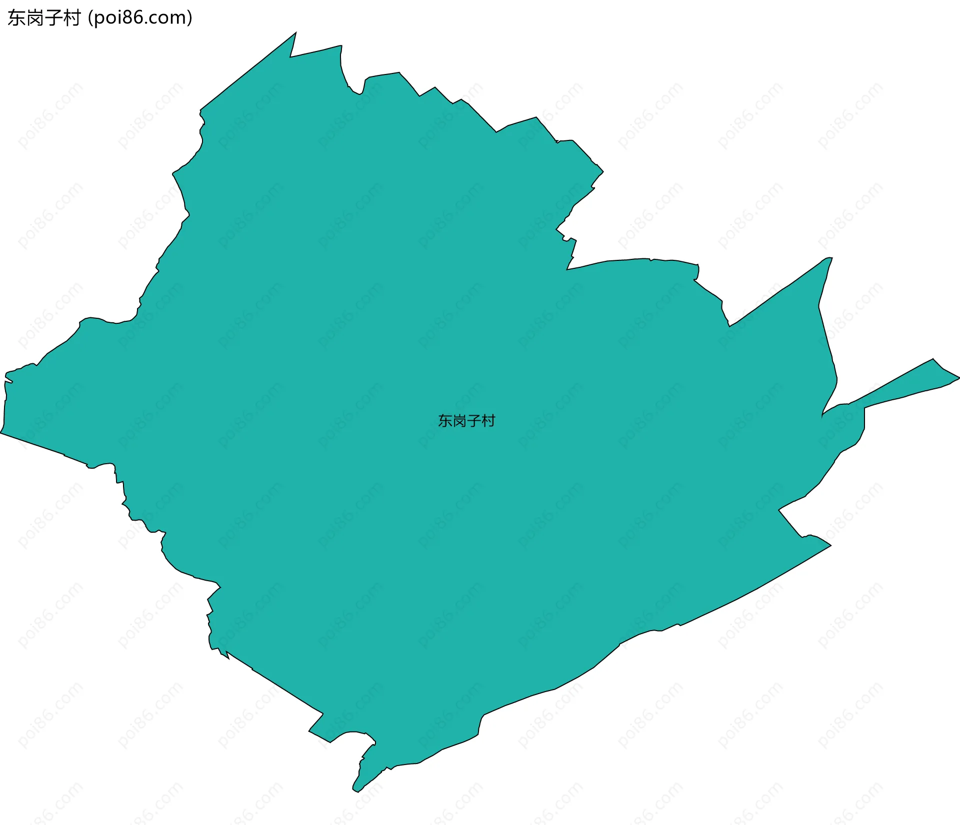 东岗子村边界地图