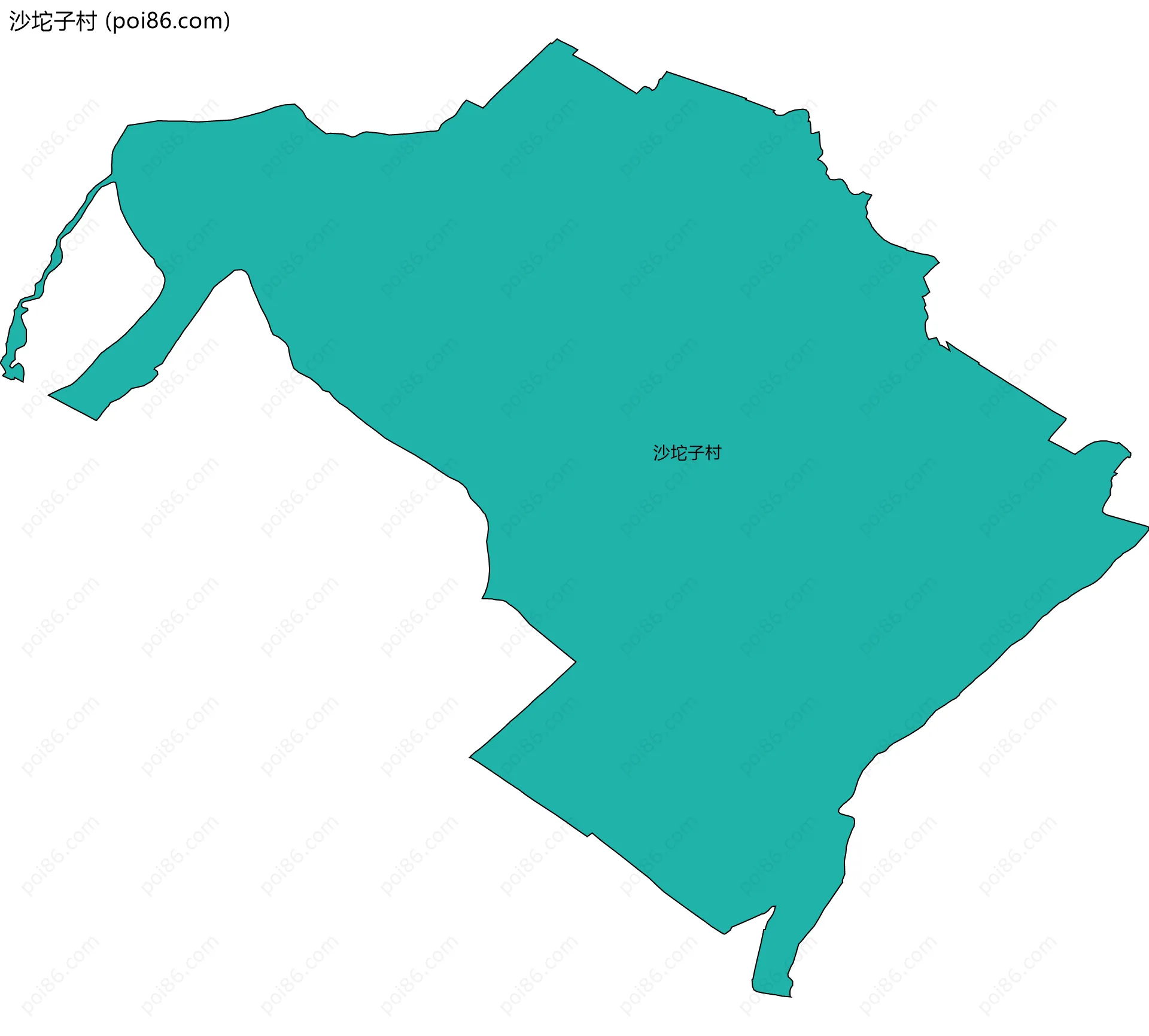 沙坨子村边界地图