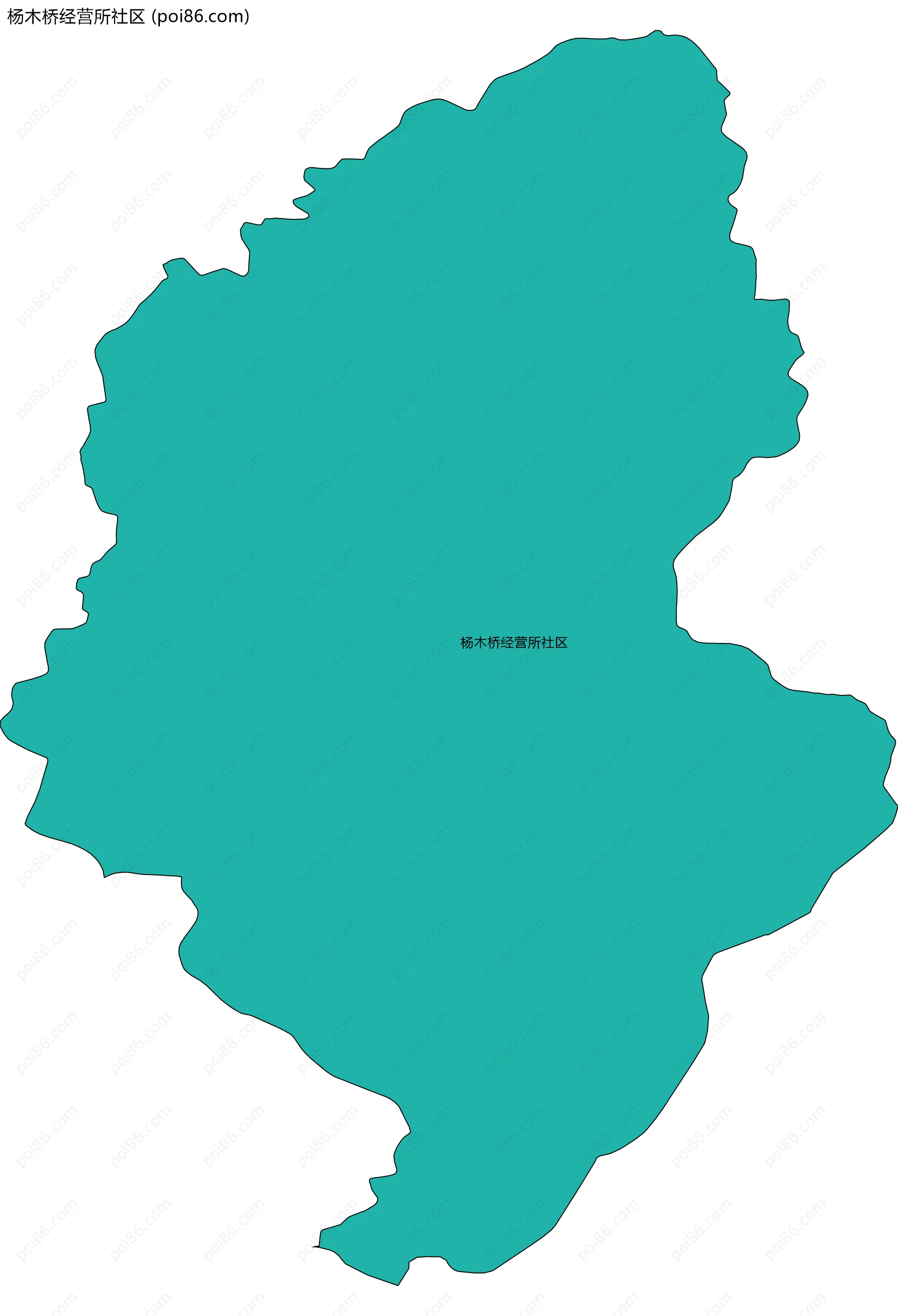 杨木桥经营所社区边界地图