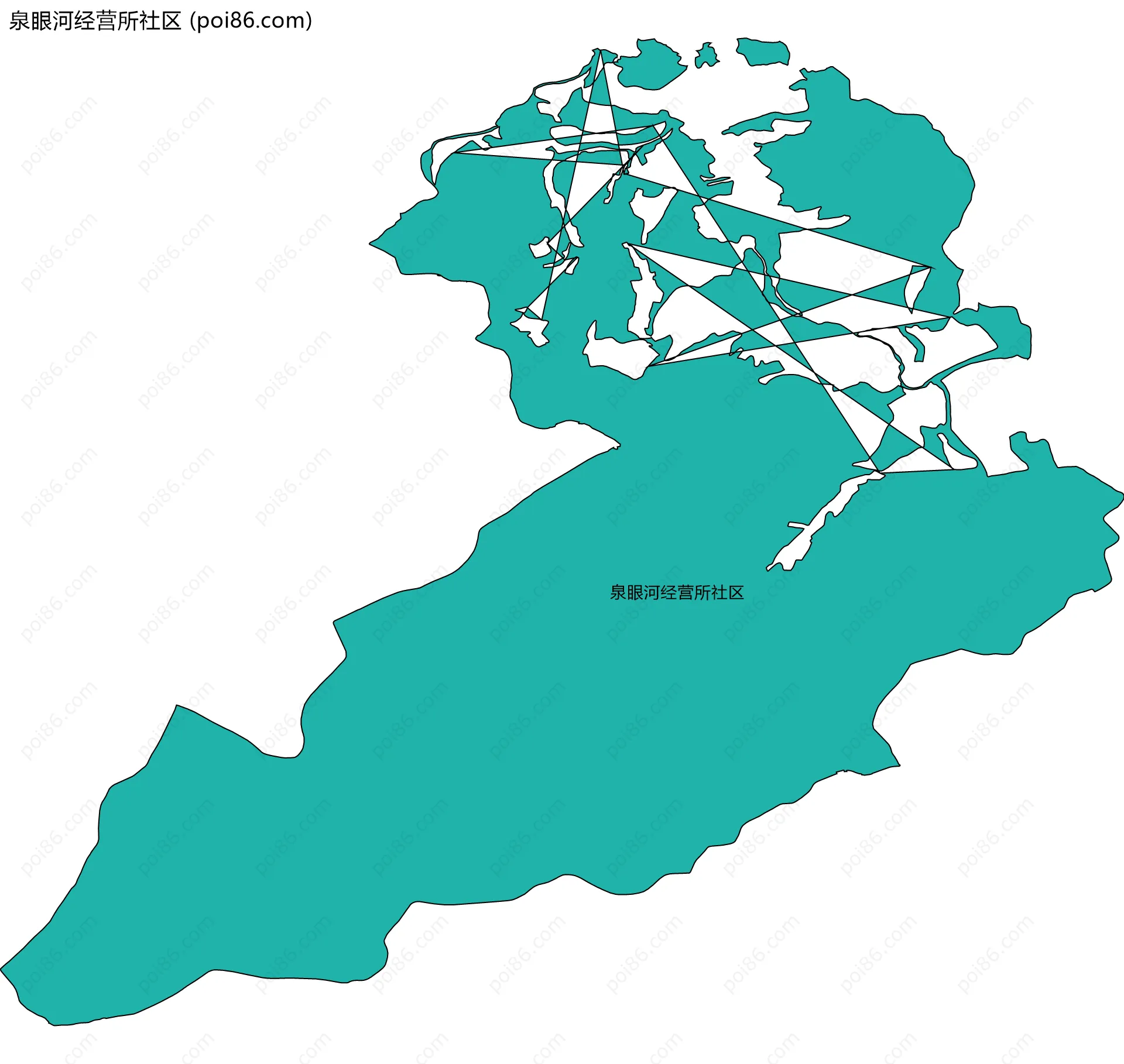 泉眼河经营所社区边界地图