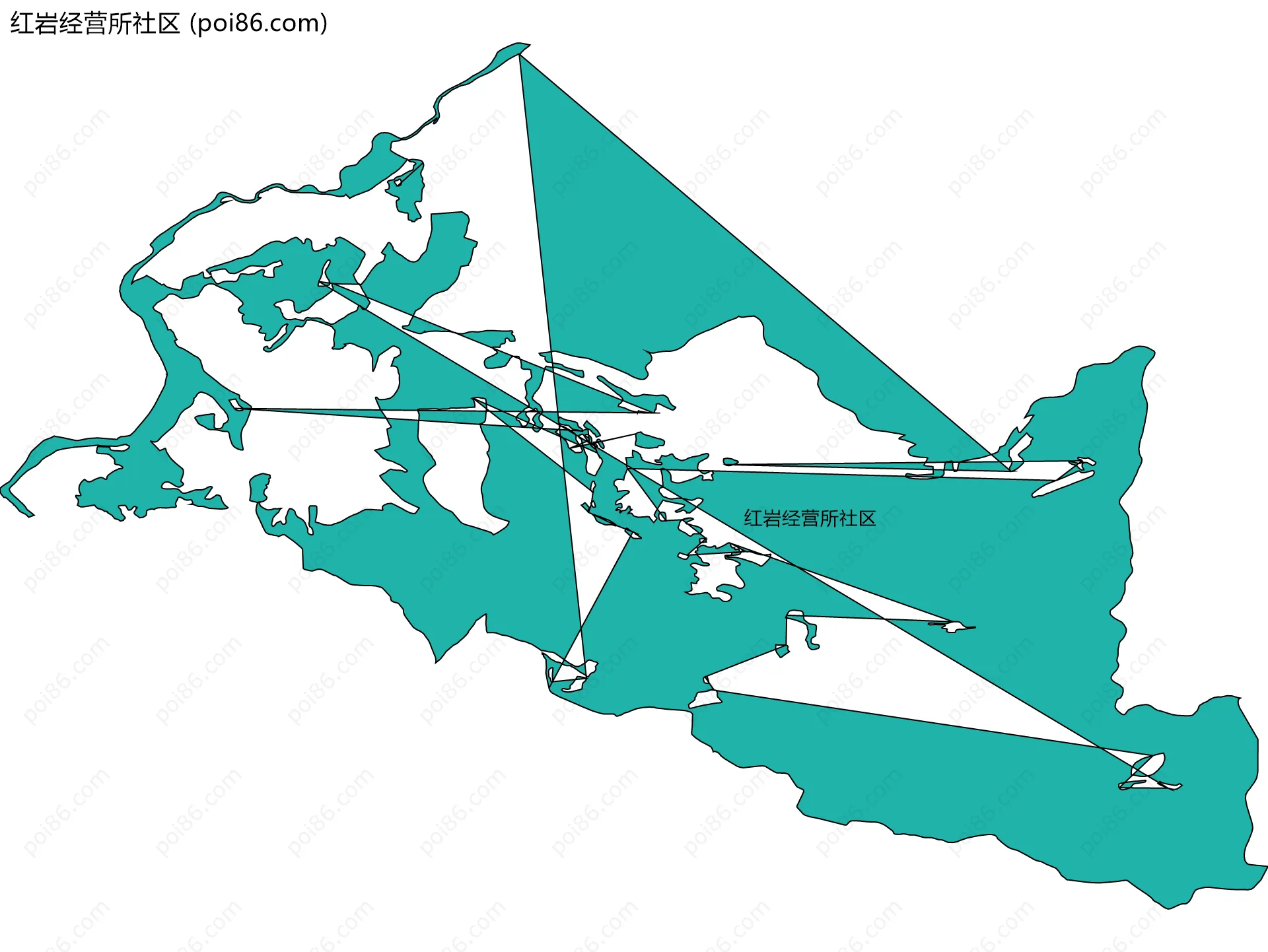 红岩经营所社区边界地图