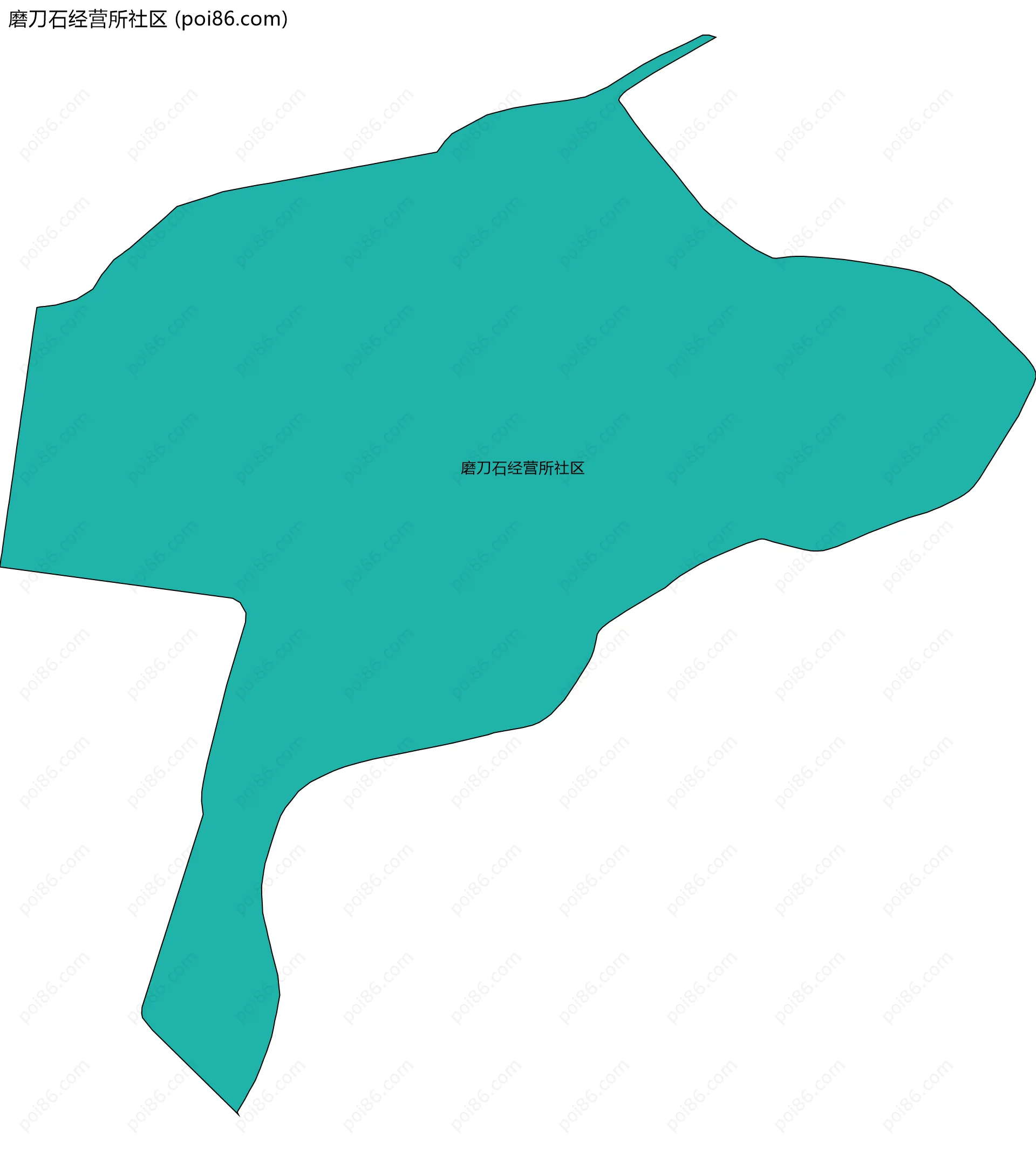 磨刀石经营所社区边界地图