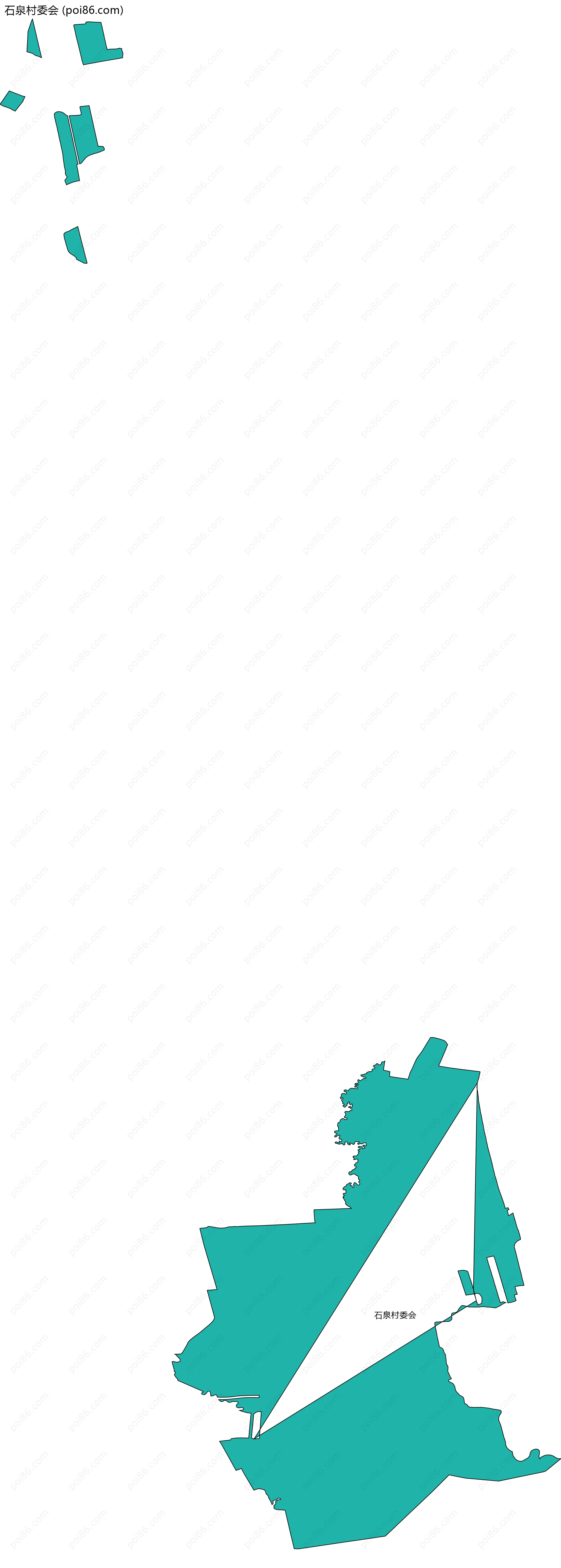 石泉村委会边界地图