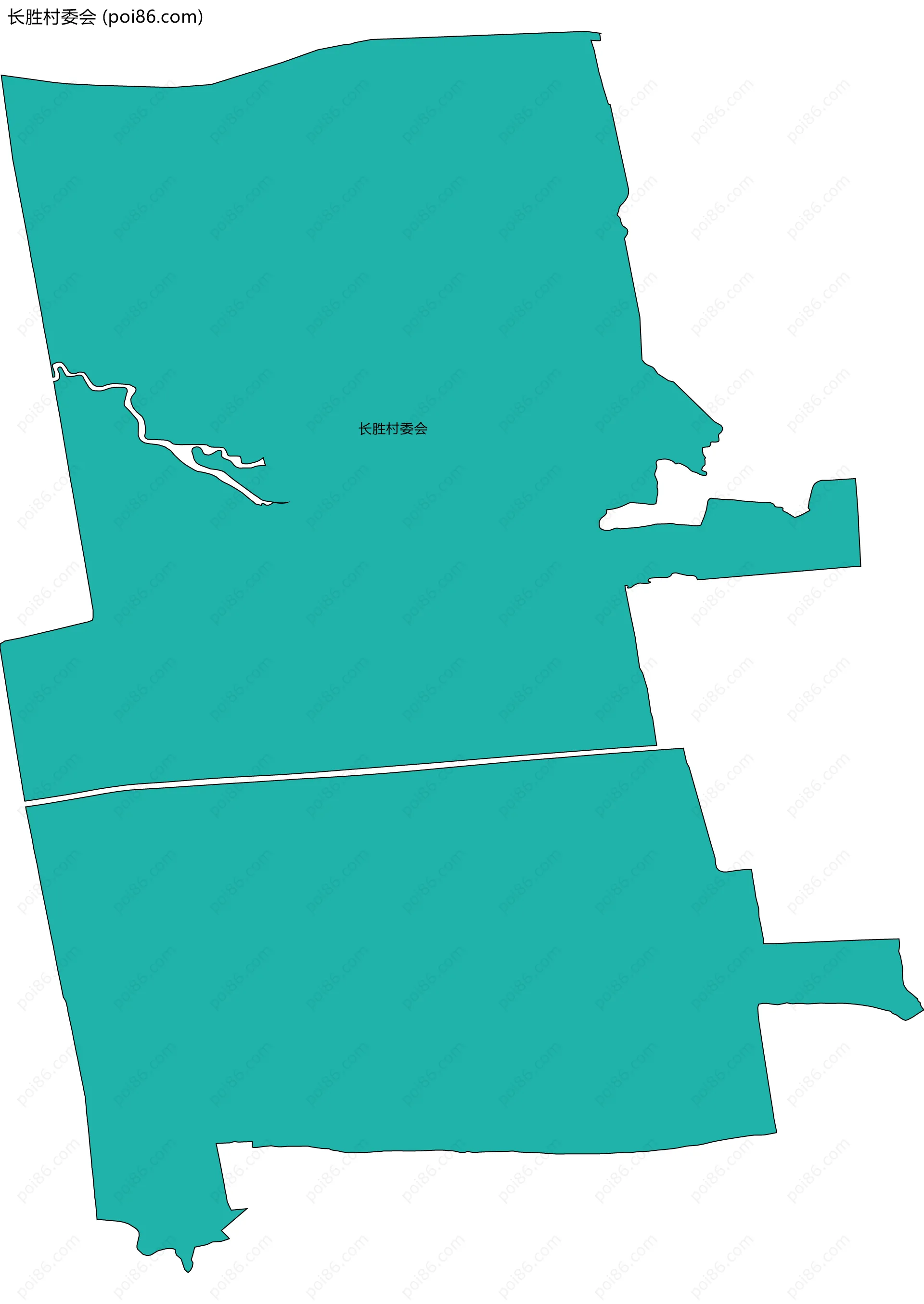 长胜村委会边界地图