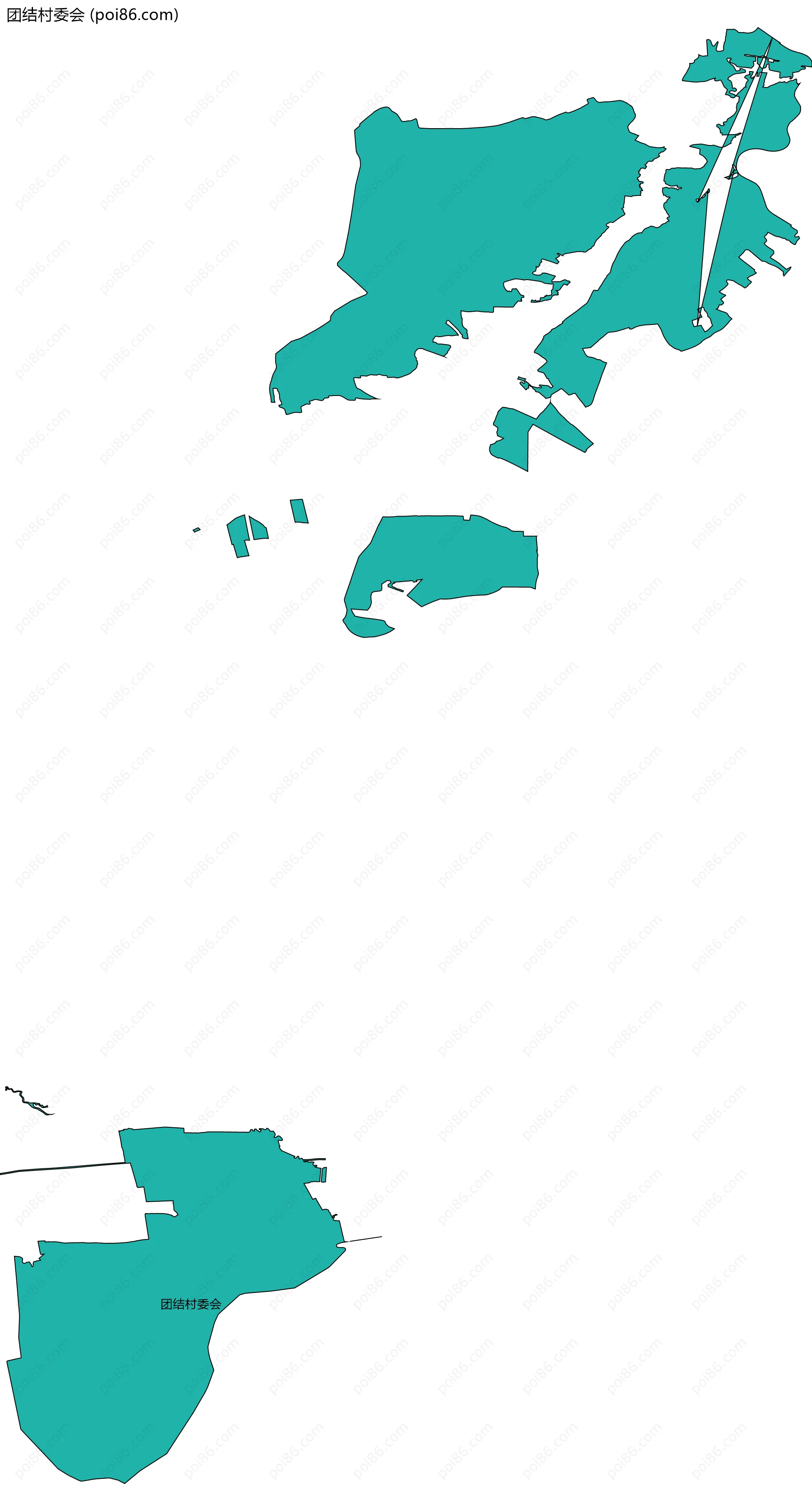 团结村委会边界地图