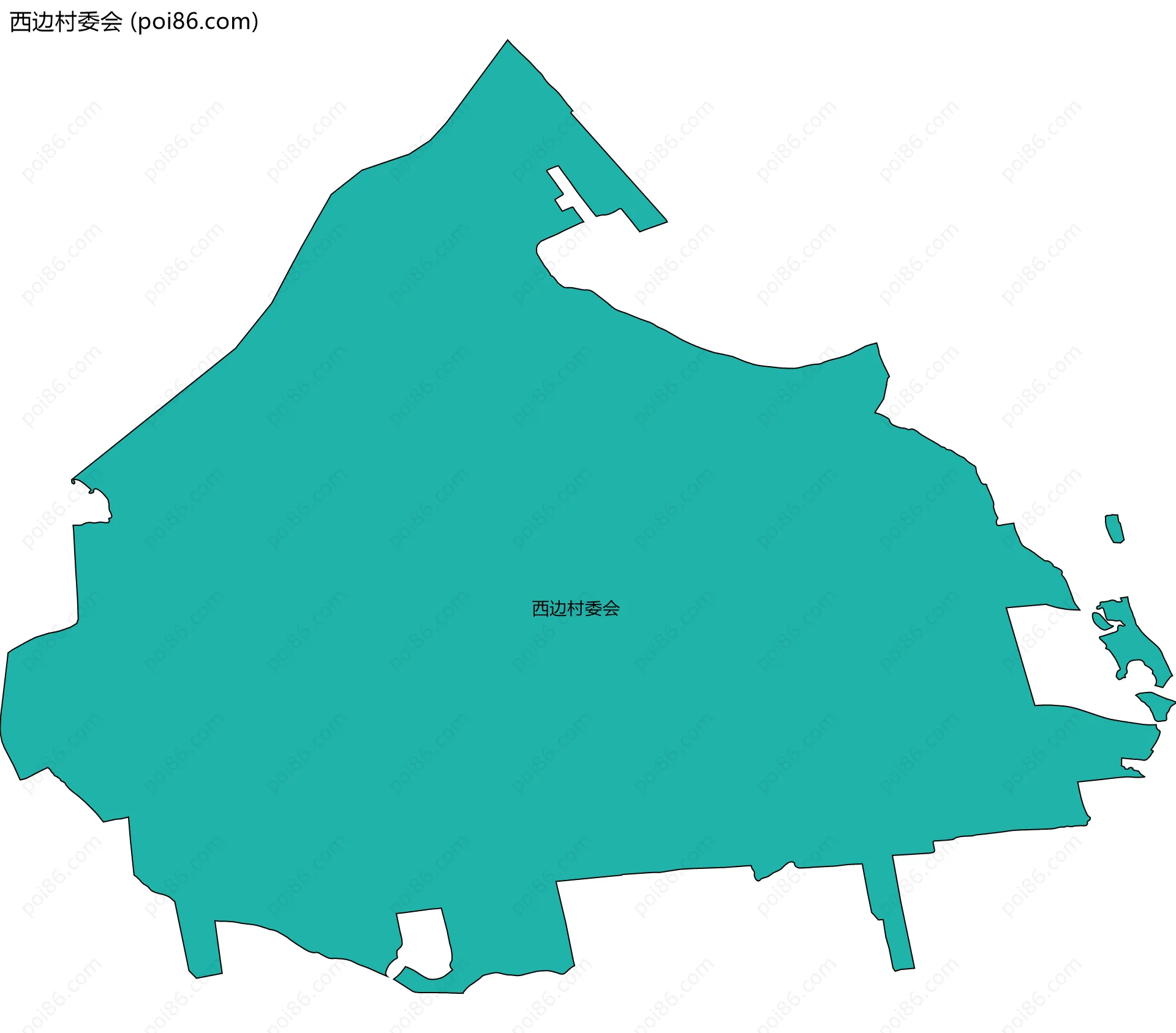 西边村委会边界地图
