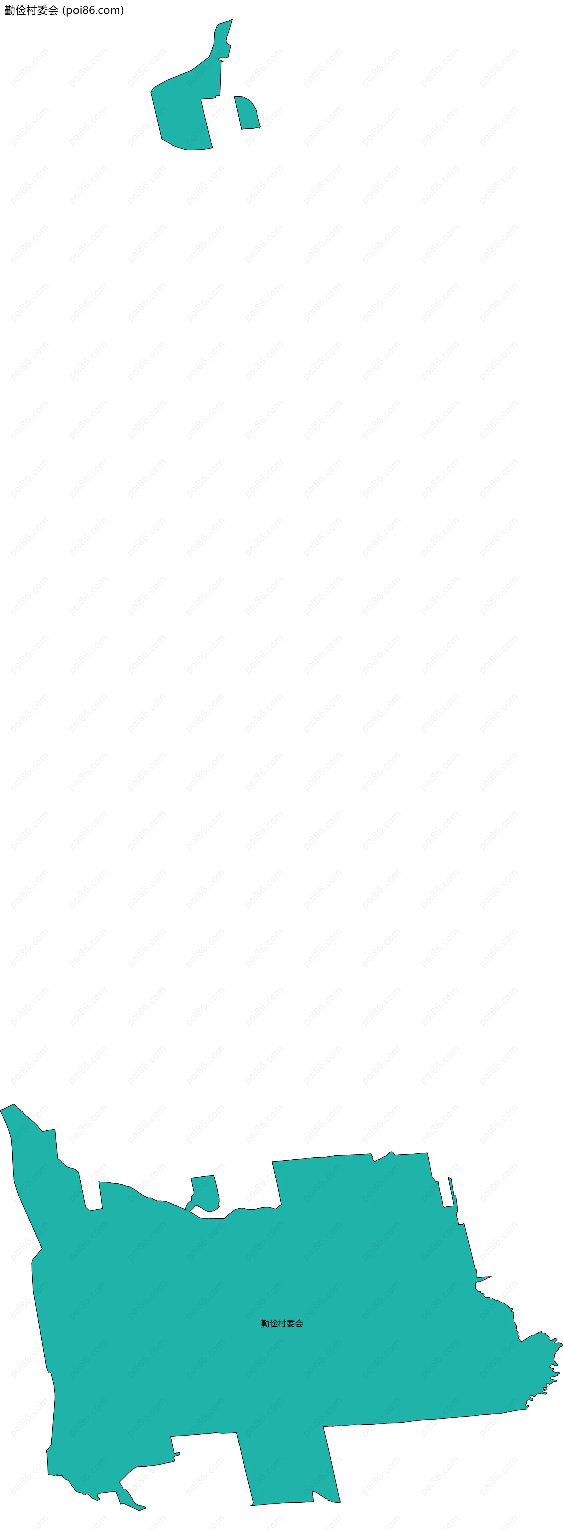 勤俭村委会边界地图