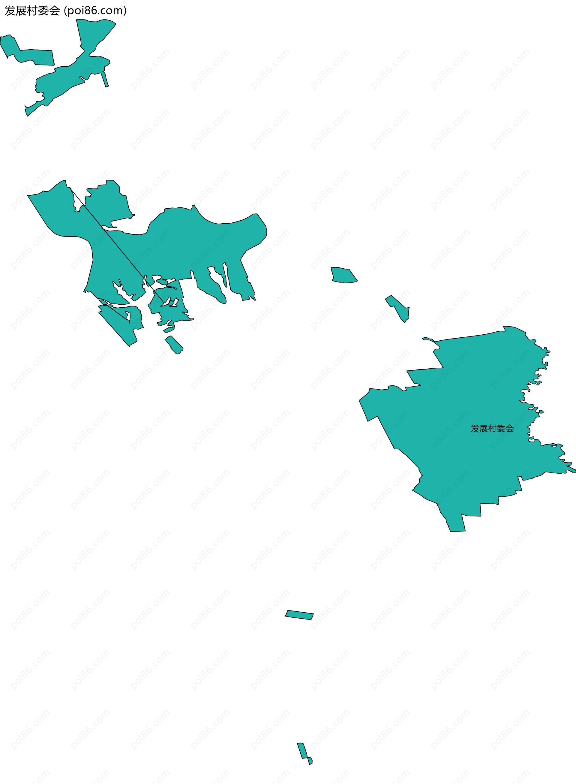 发展村委会边界地图