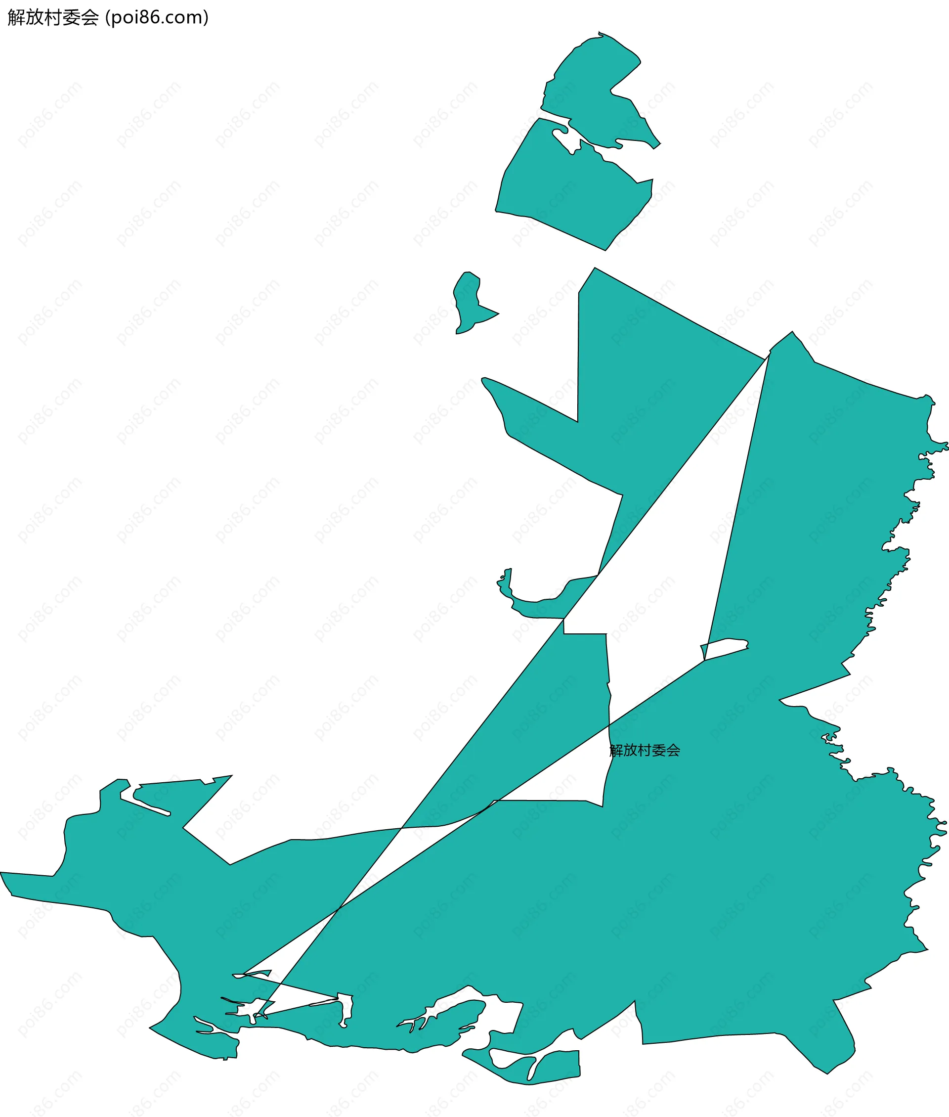 解放村委会边界地图