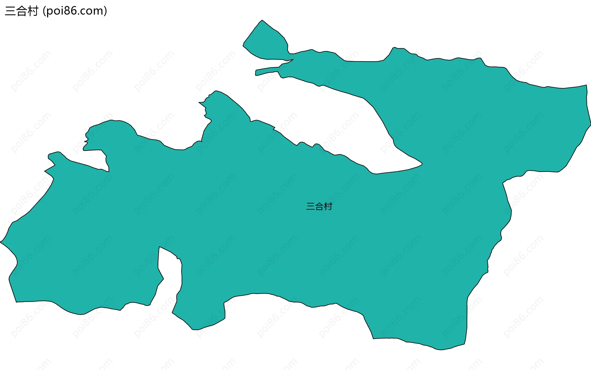 三合村边界地图