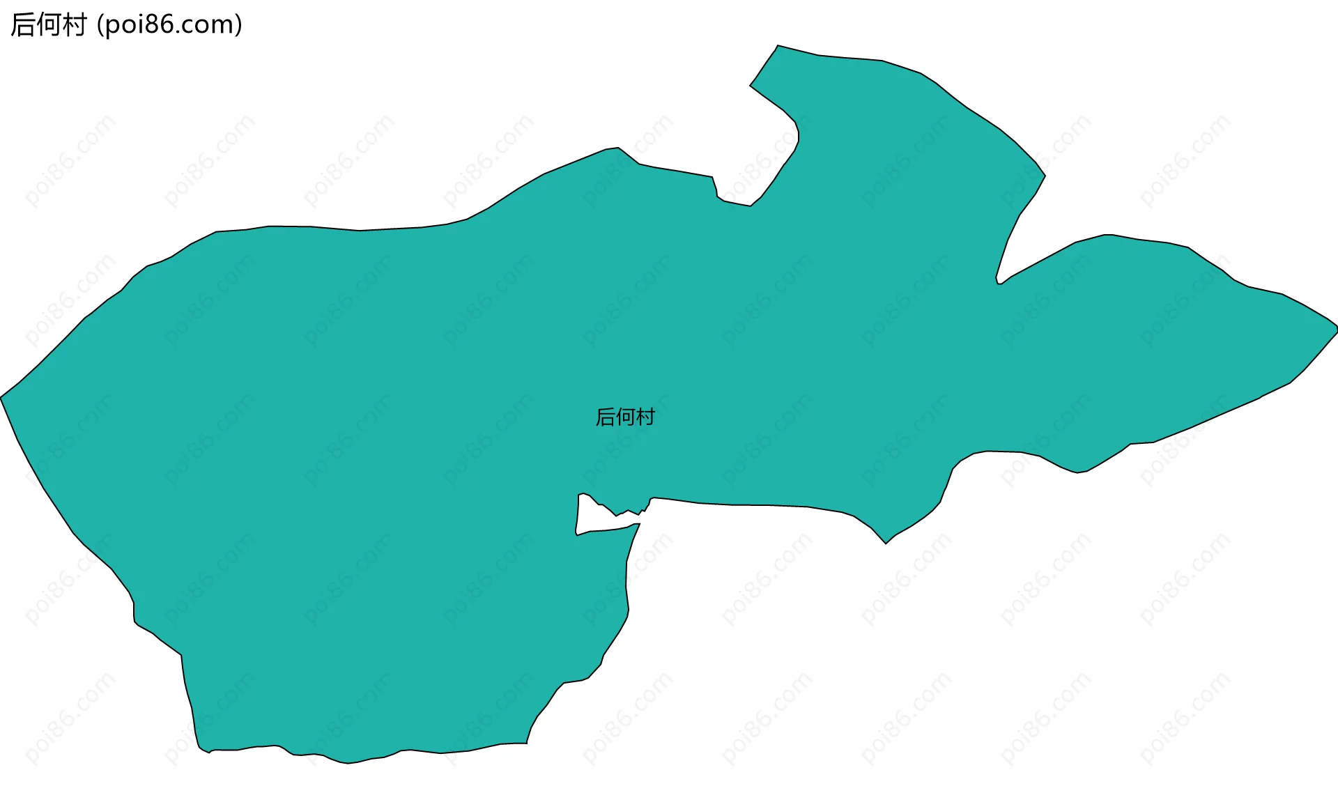 后何村边界地图