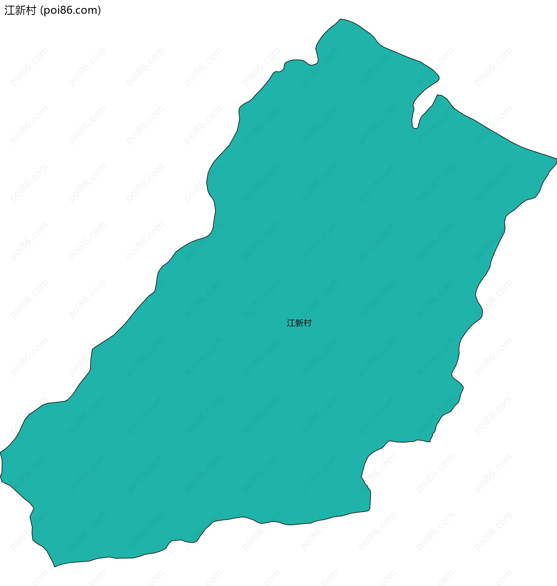 江新村边界地图