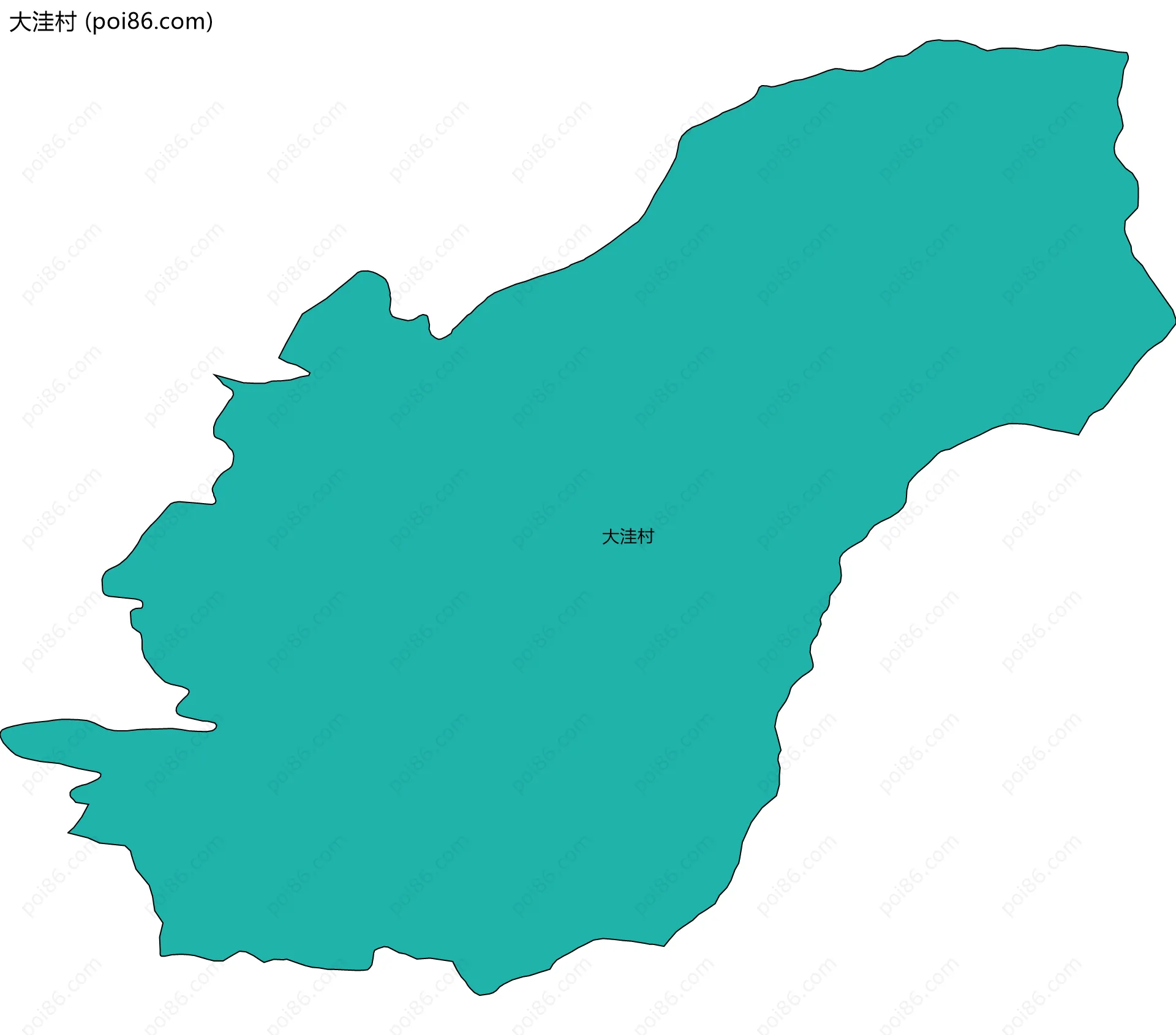 大洼村边界地图