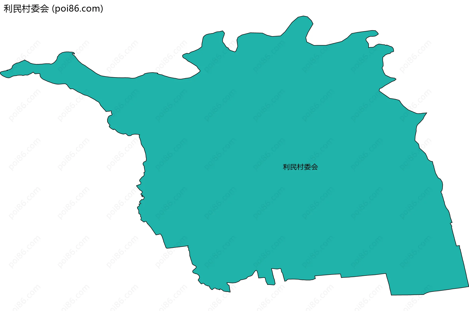 利民村委会边界地图