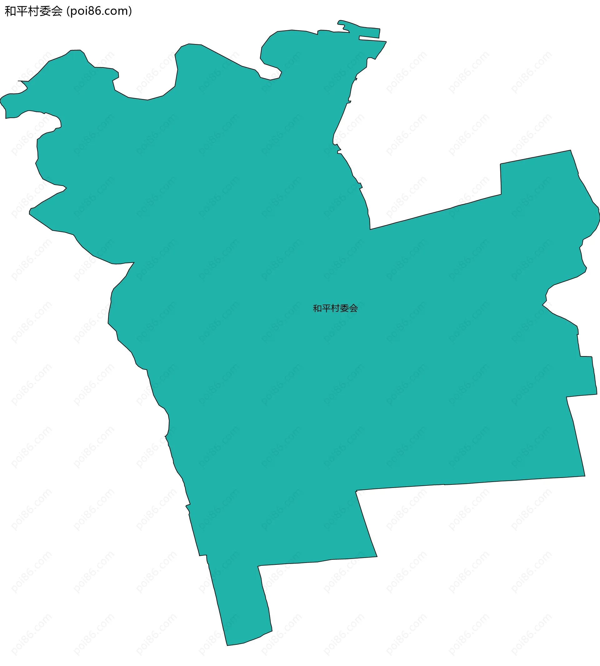 和平村委会边界地图