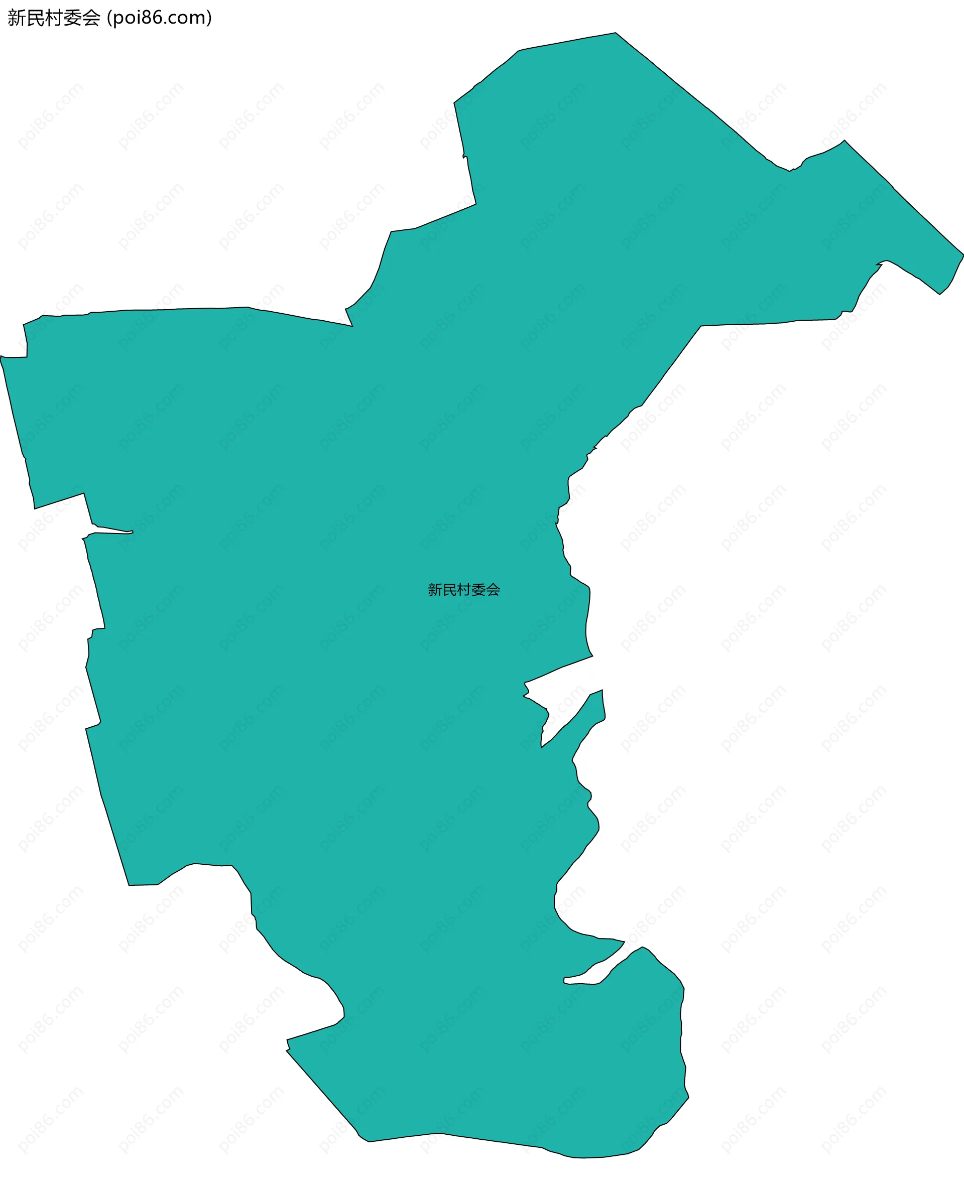 新民村委会边界地图