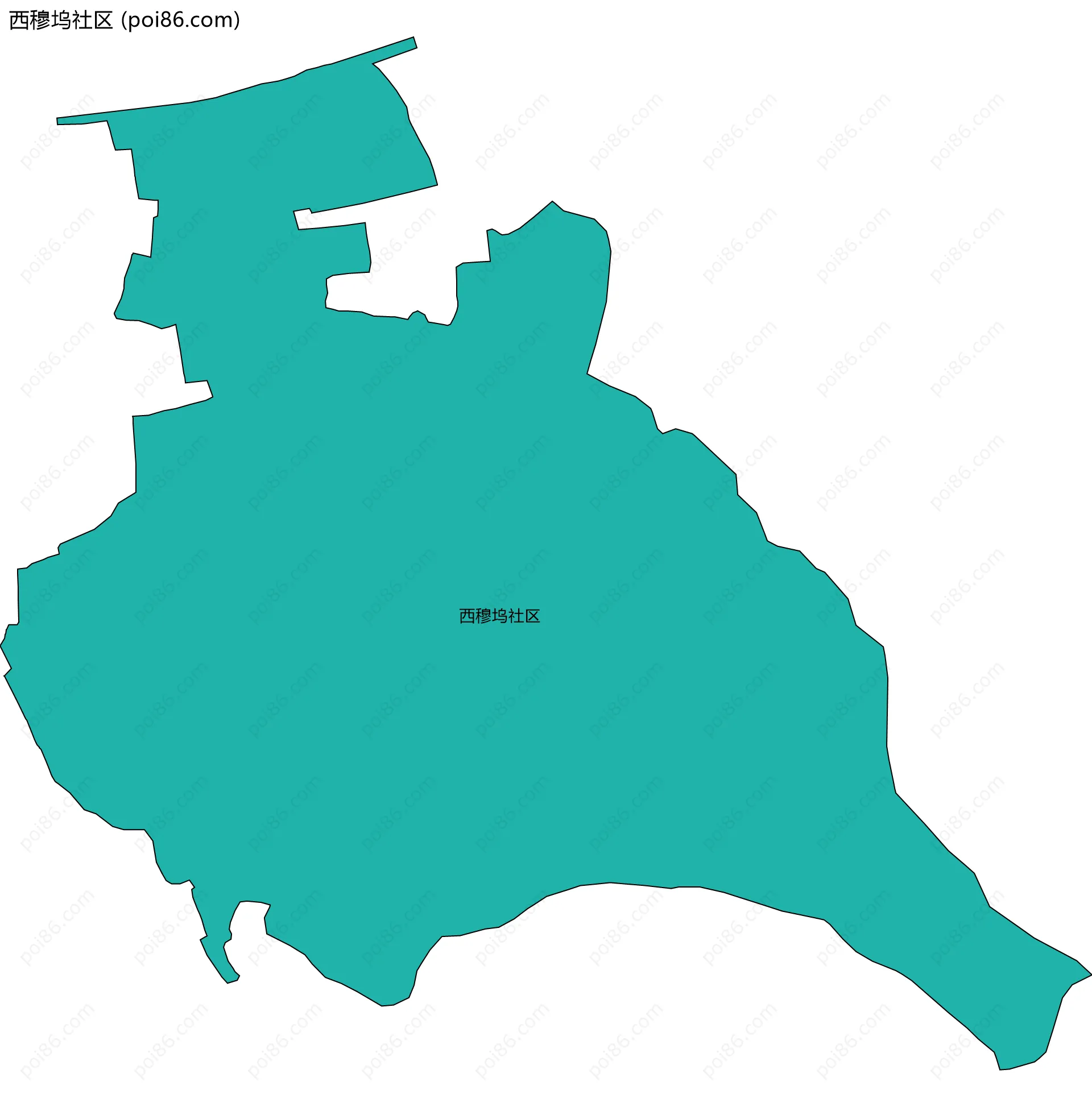 西穆坞社区边界地图