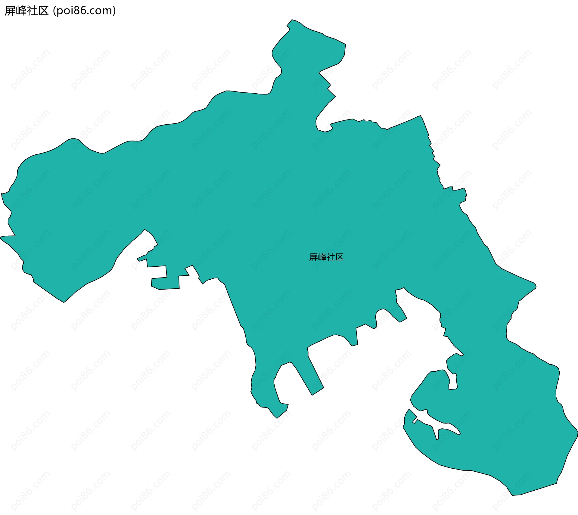 屏峰社区边界地图