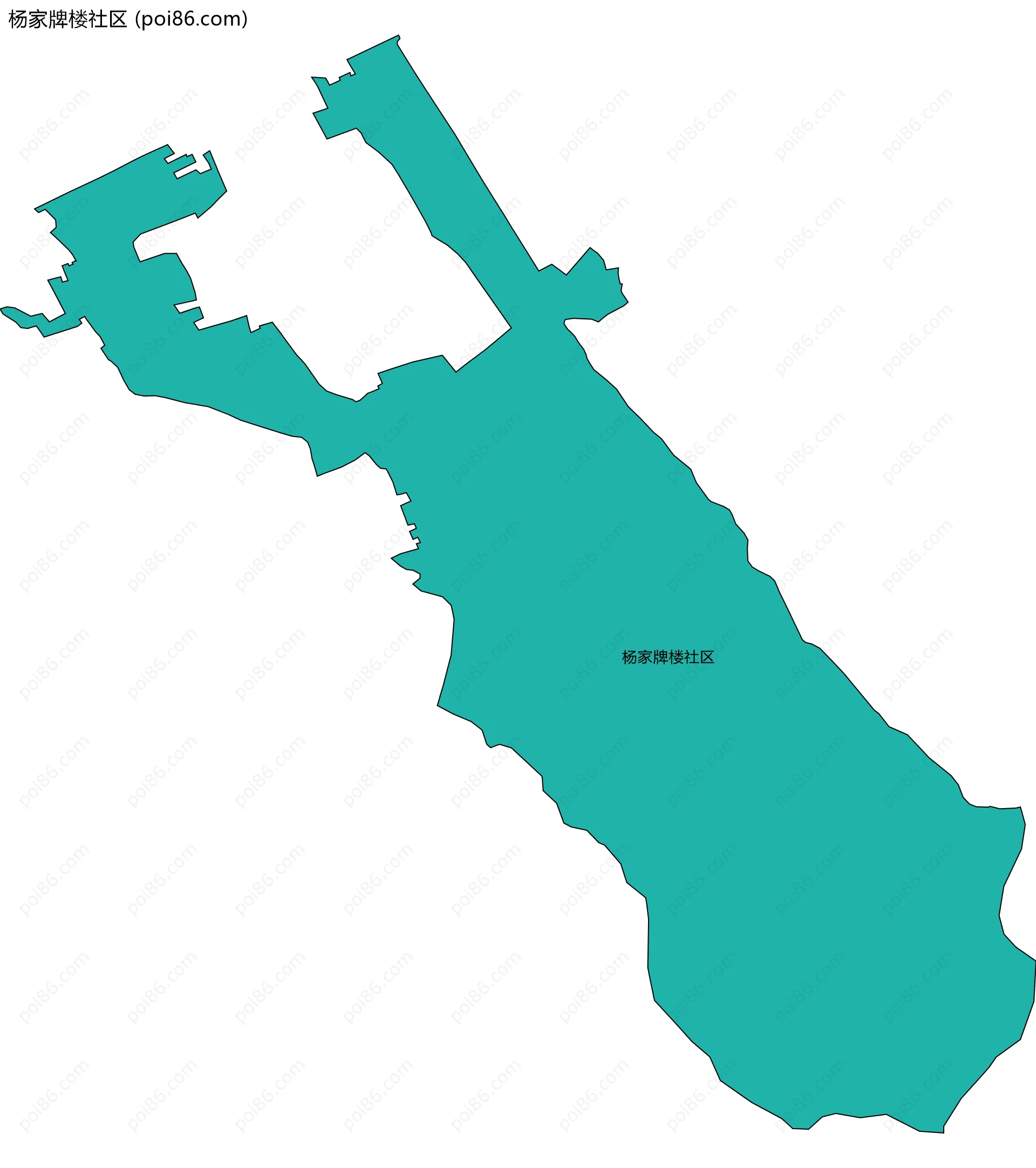 杨家牌楼社区边界地图