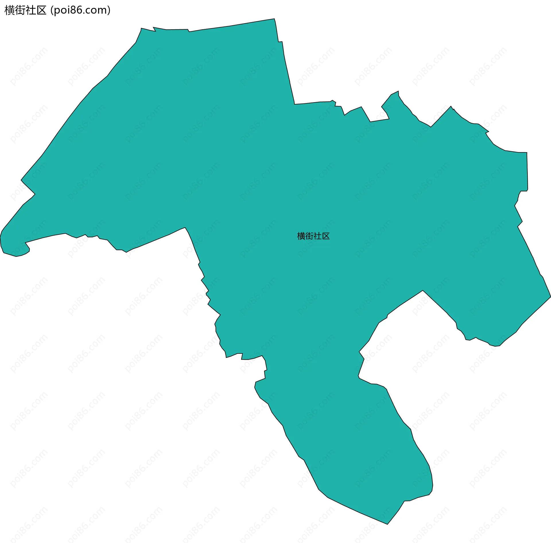 横街社区边界地图