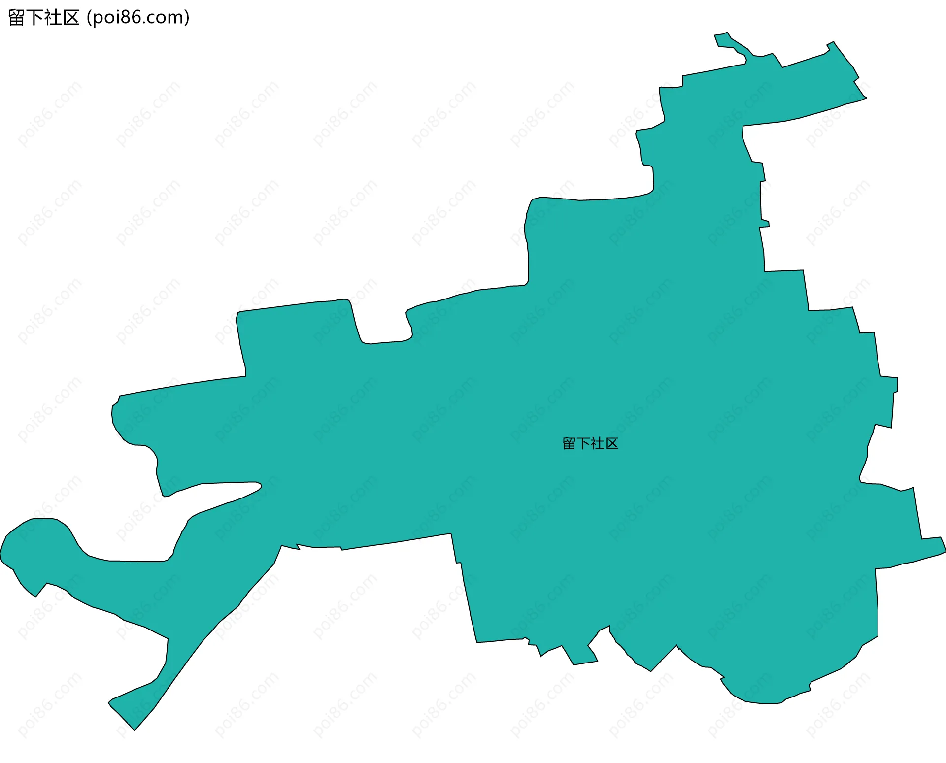 留下社区边界地图