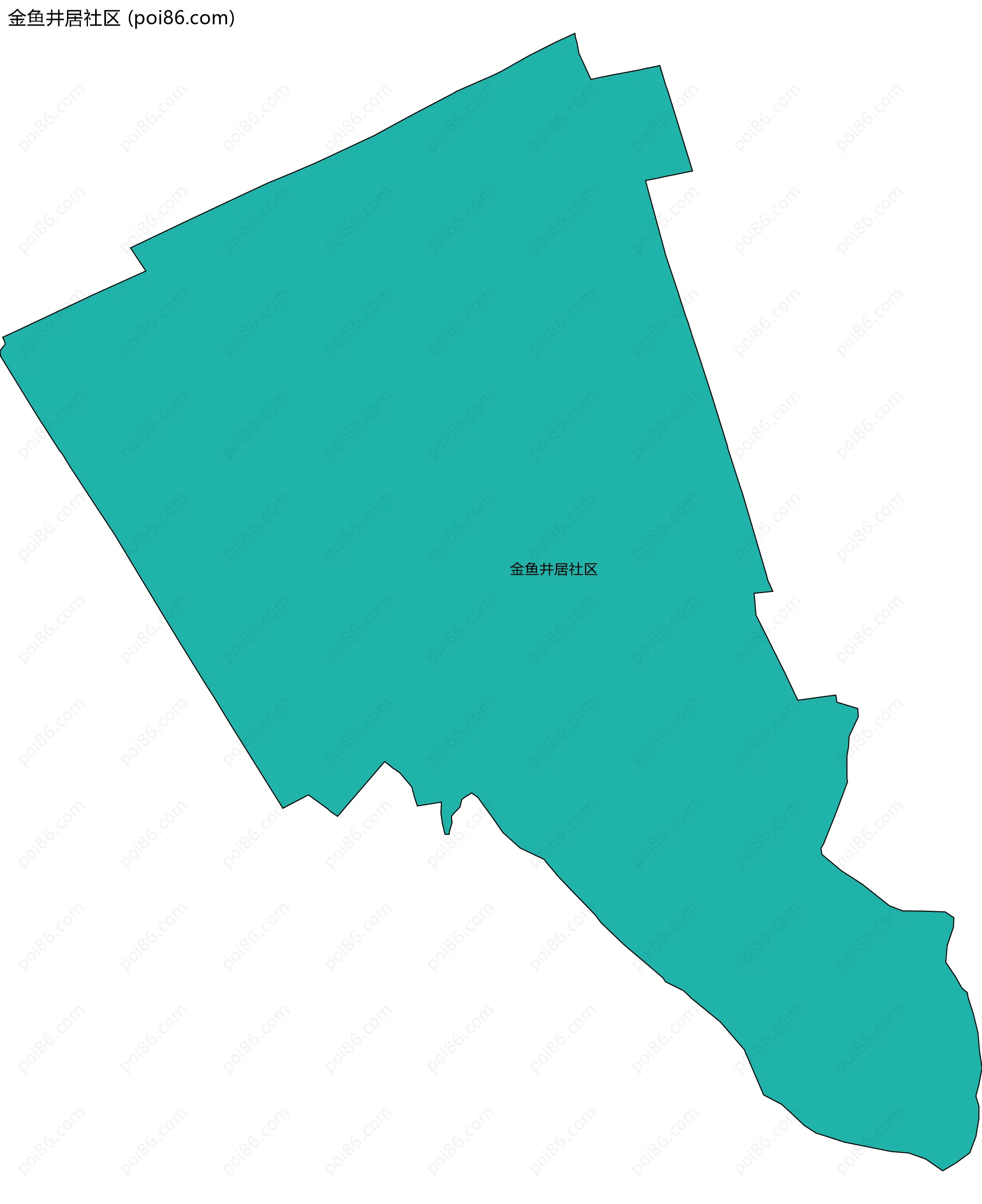金鱼井居社区边界地图
