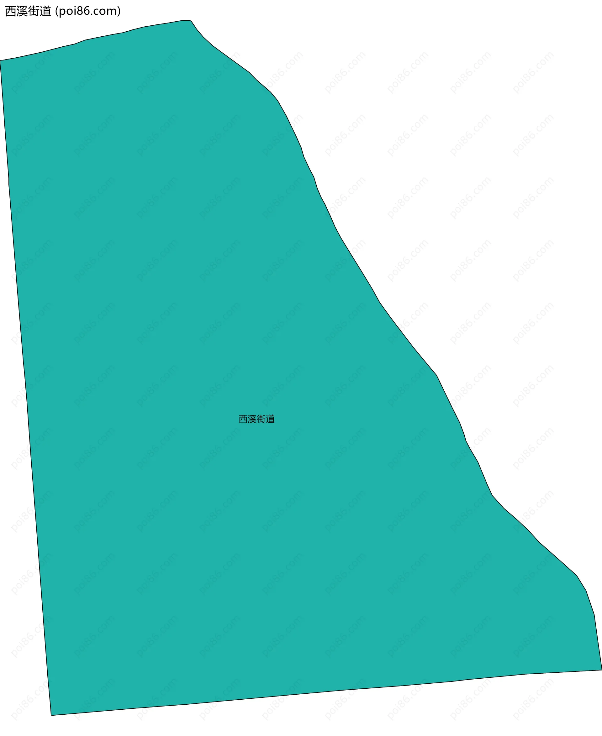 西溪街道边界地图(五级行政区划)