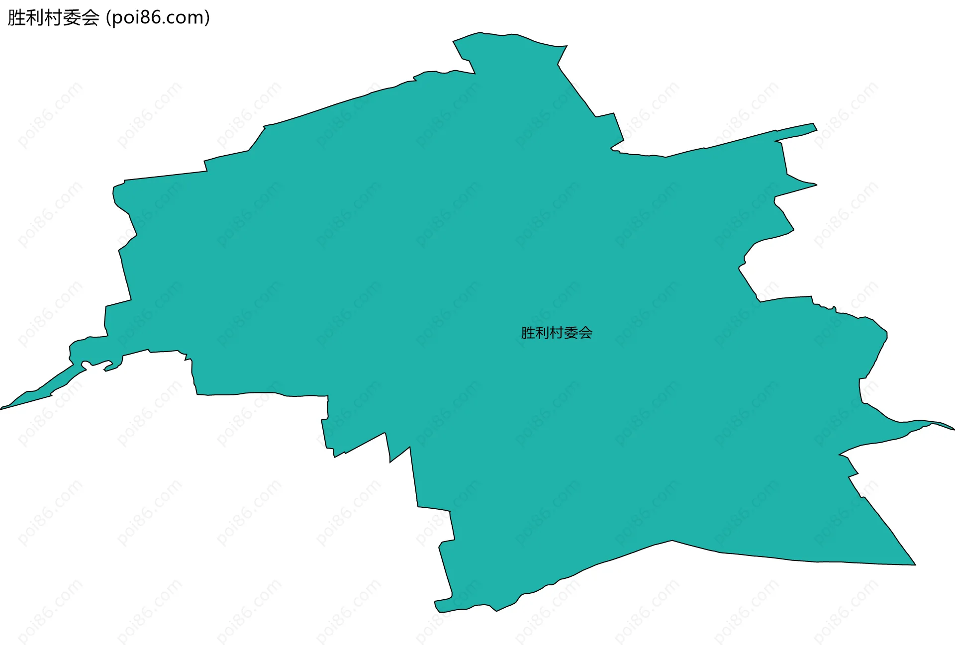 胜利村委会边界地图