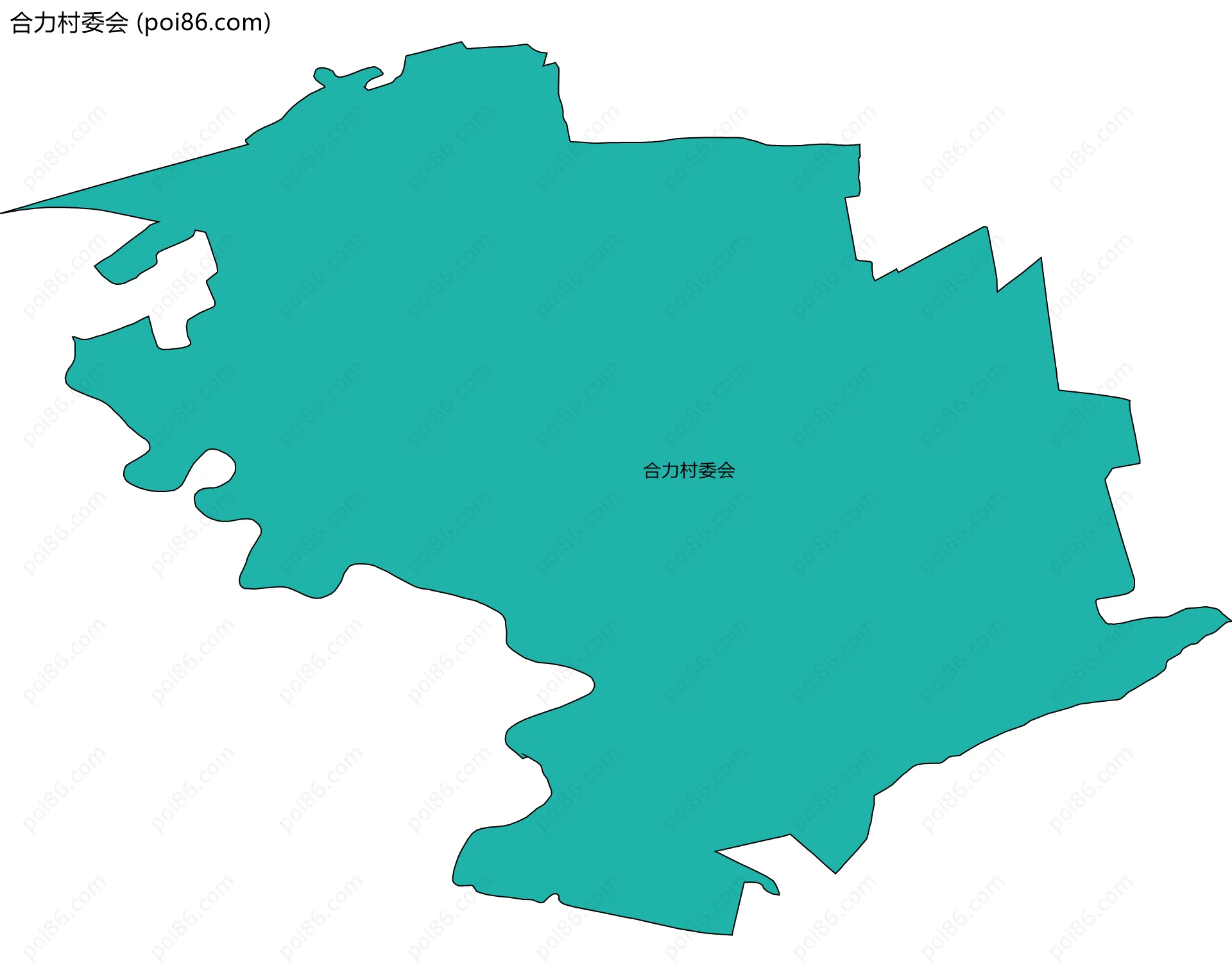 合力村委会边界地图