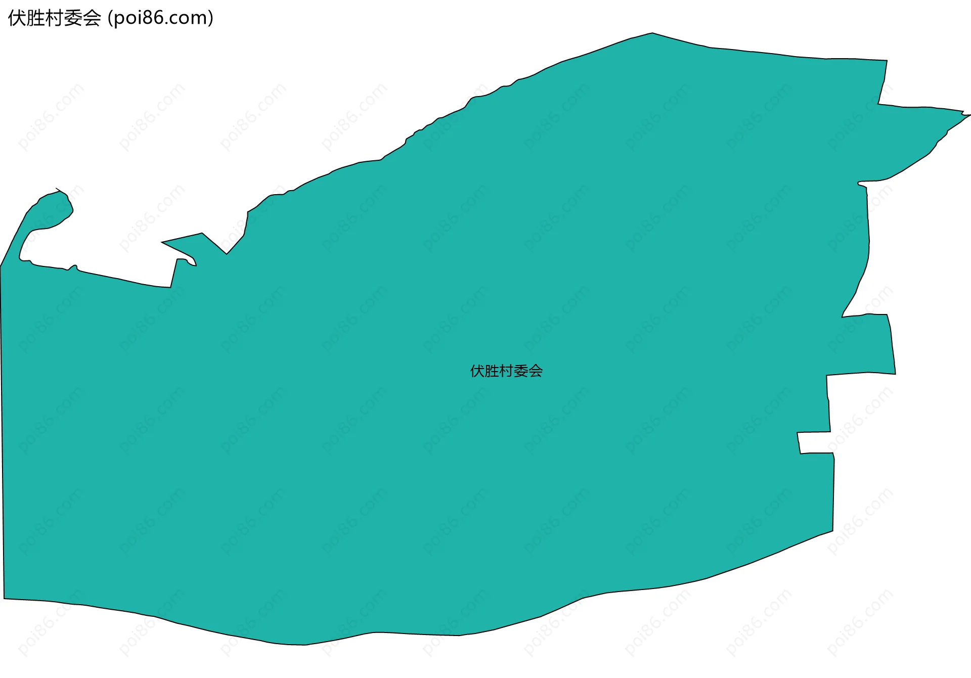 伏胜村委会边界地图