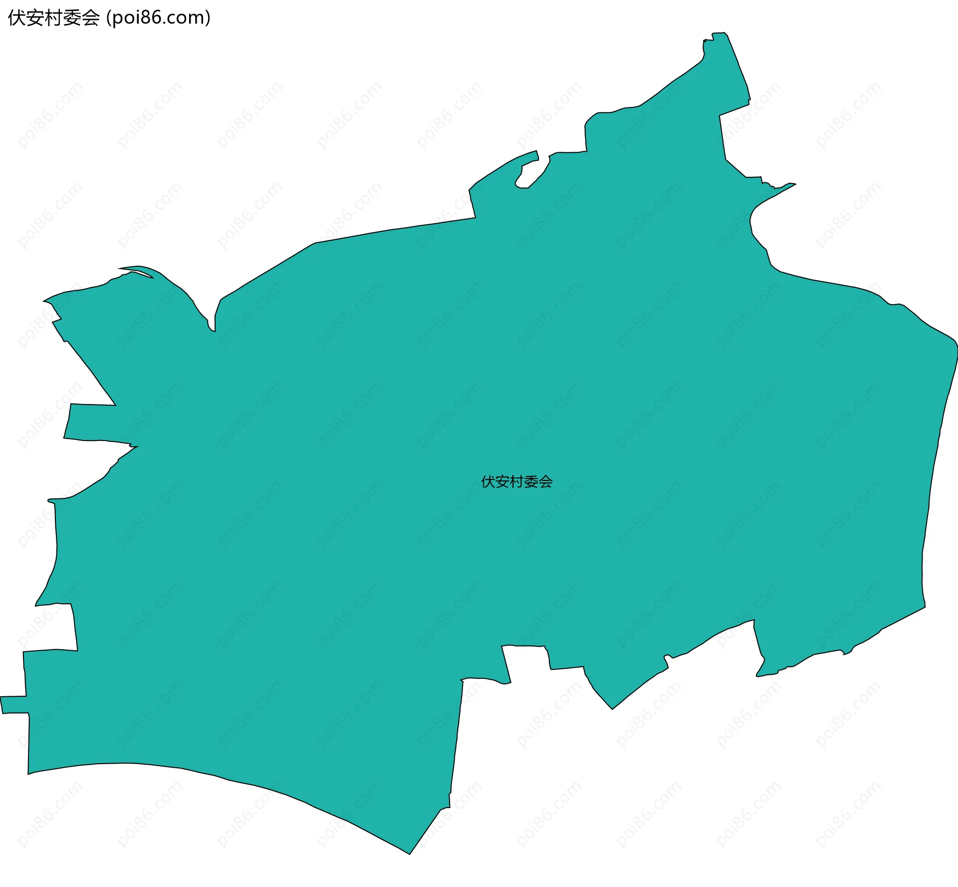 伏安村委会边界地图