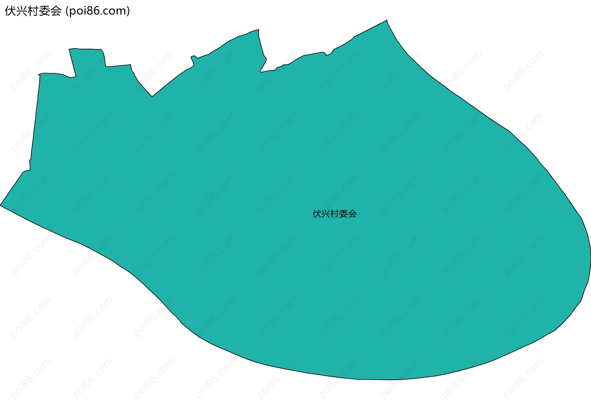 伏兴村委会边界地图
