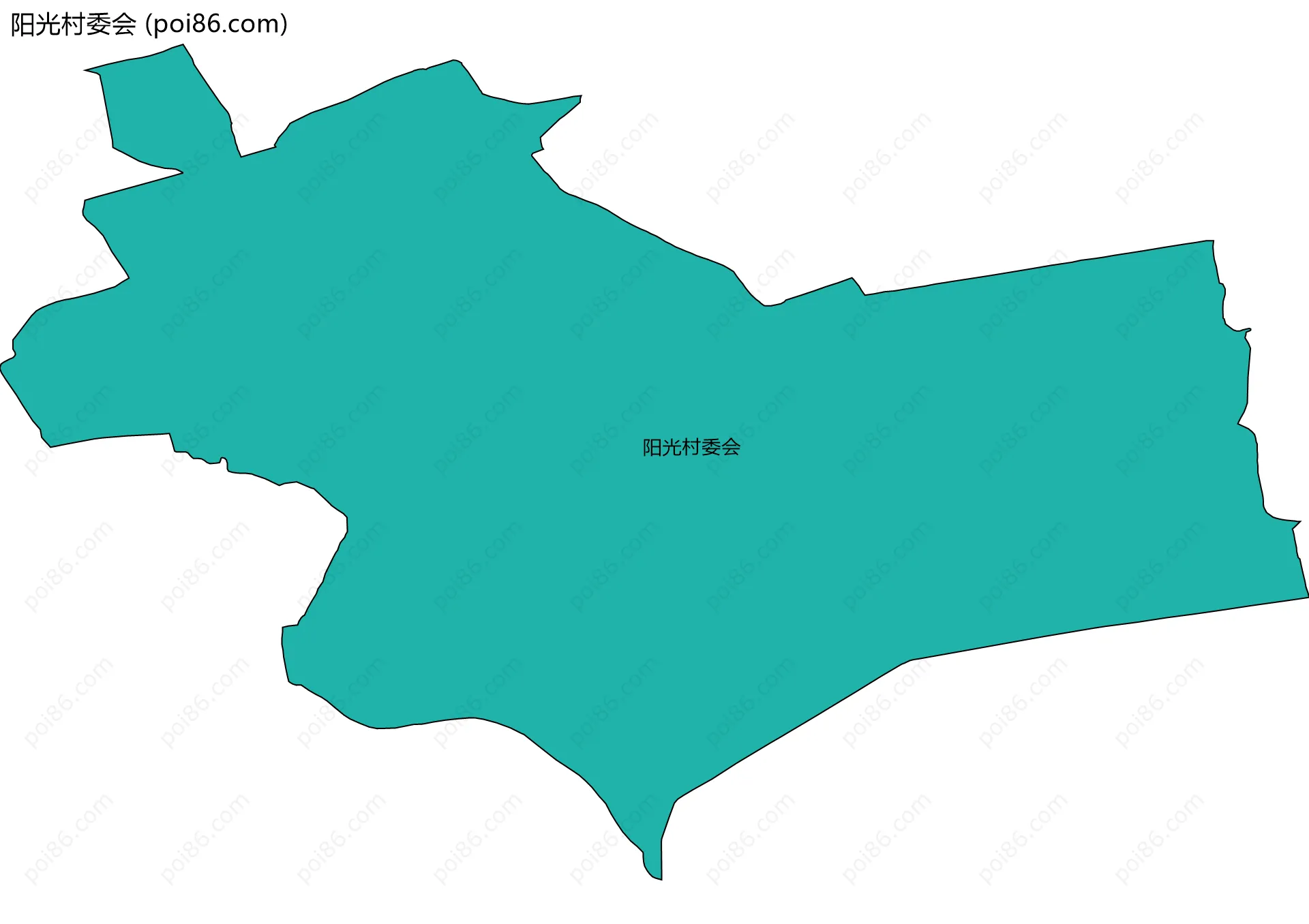 阳光村委会边界地图