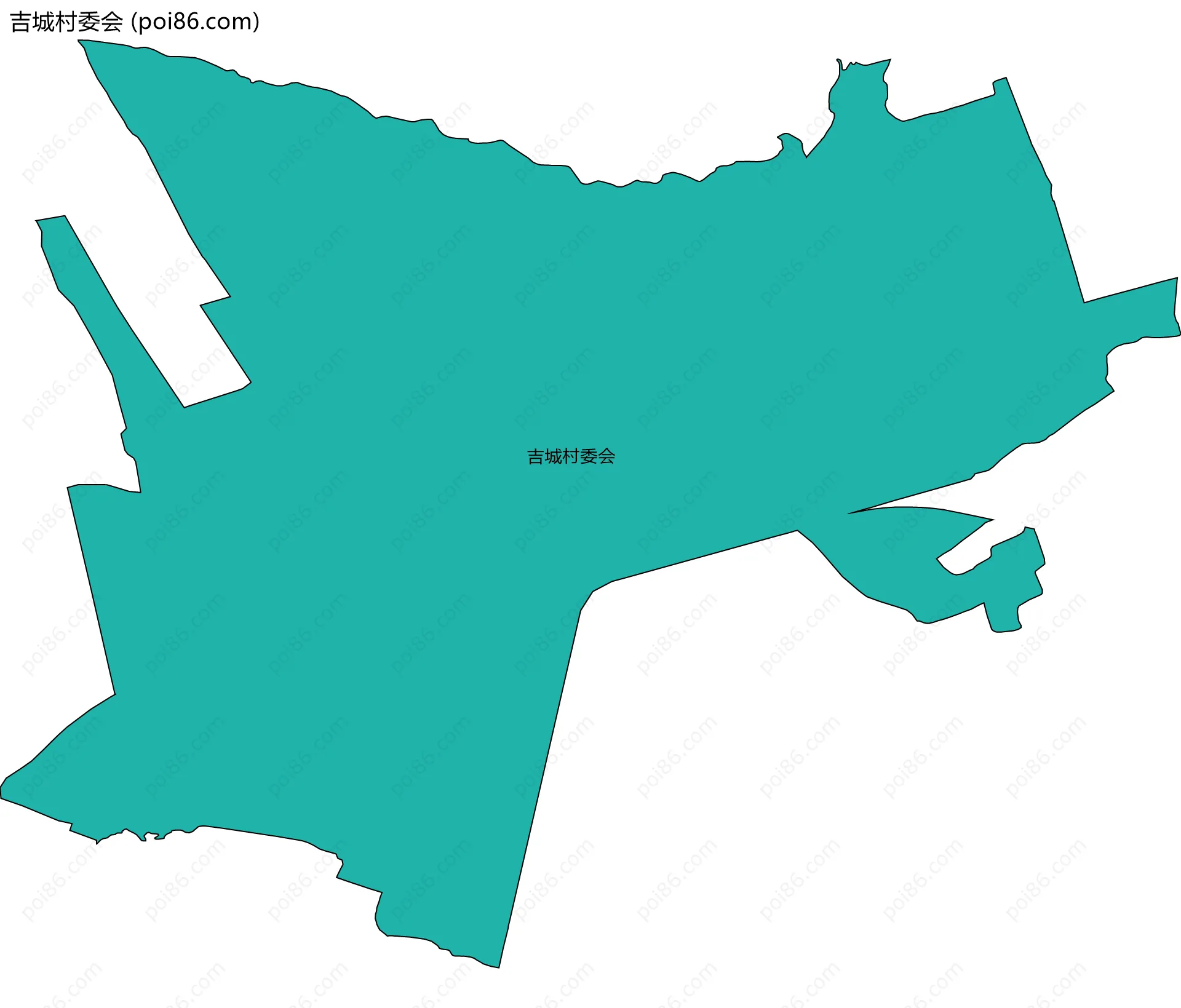 吉城村委会边界地图
