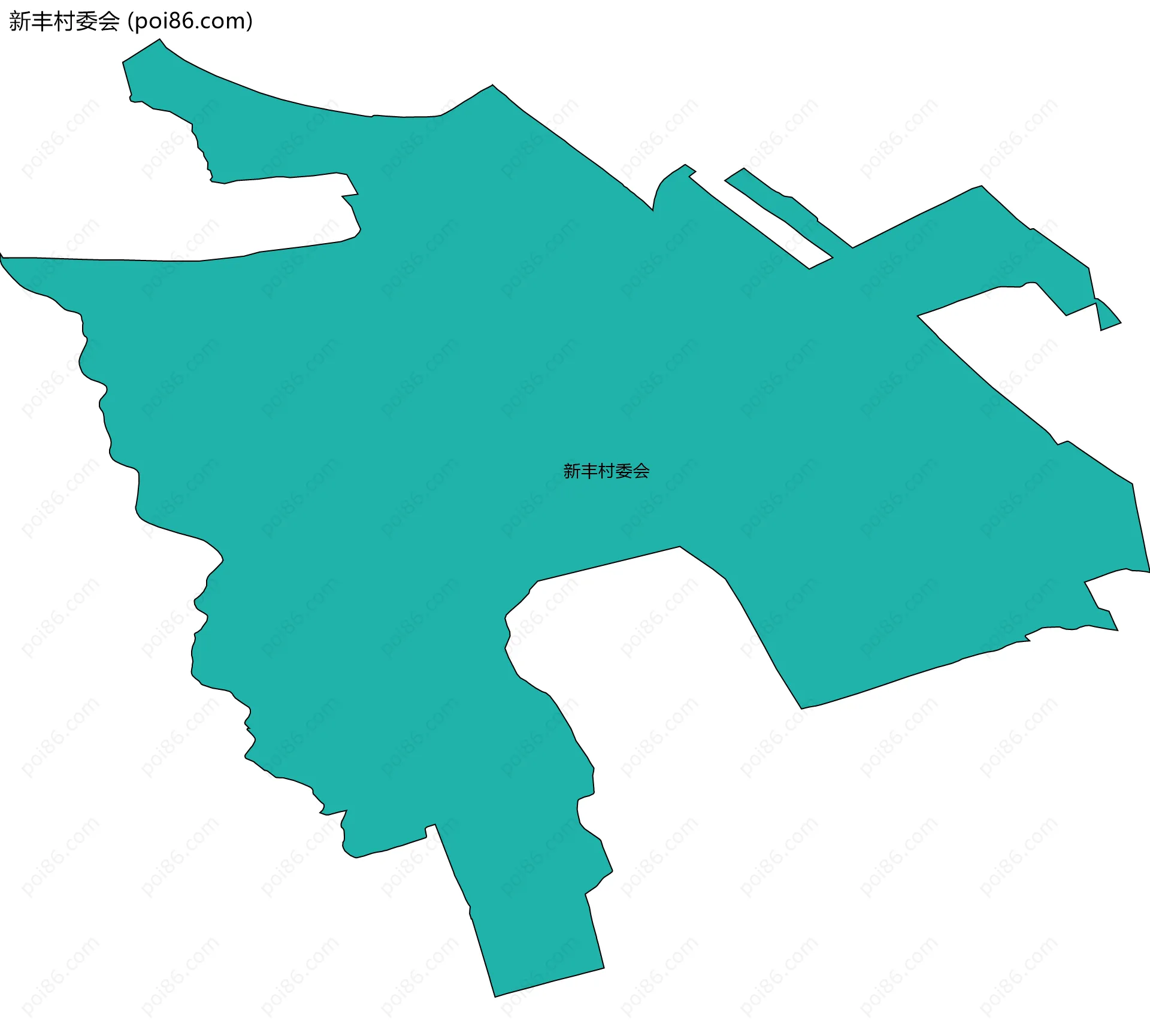 新丰村委会边界地图