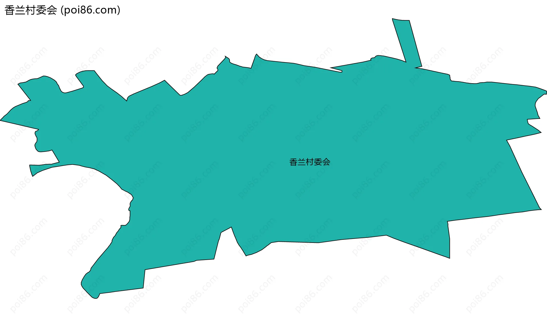 香兰村委会边界地图
