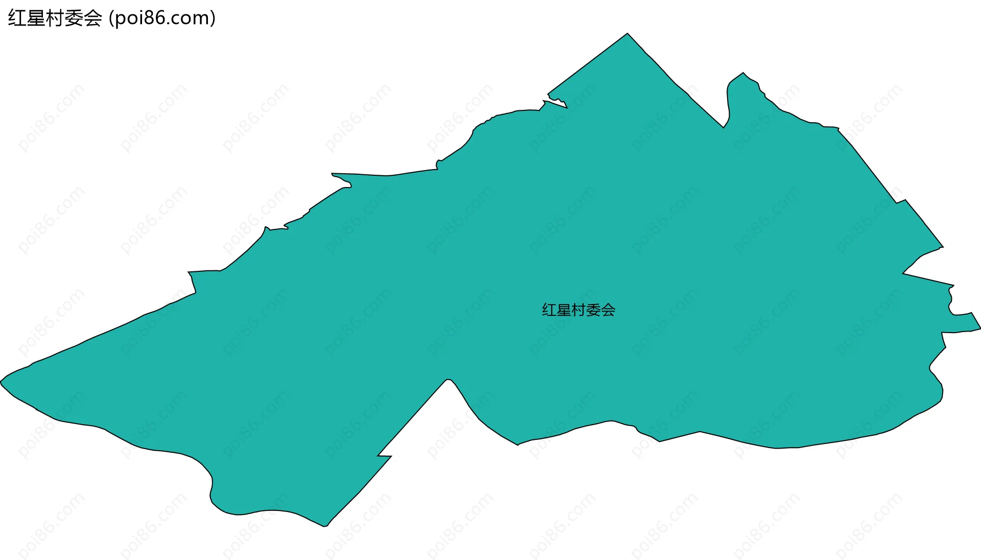 红星村委会边界地图